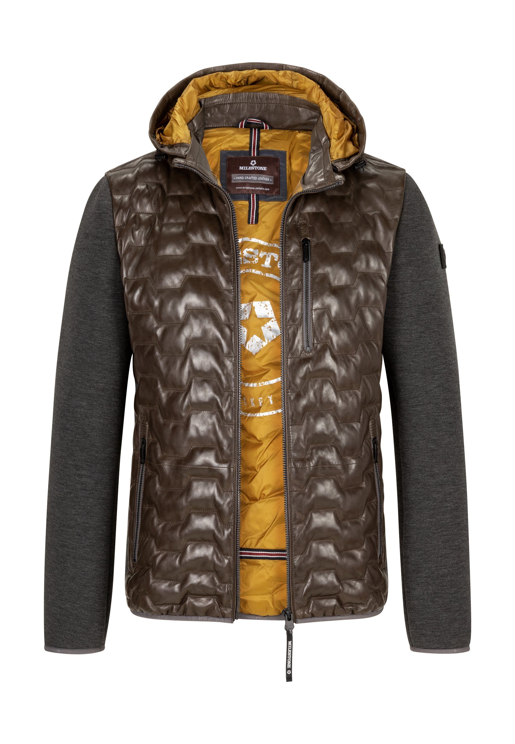 Milestone Lederjacke MSDarwin Herren Hybridjacke aus günstig online kaufen