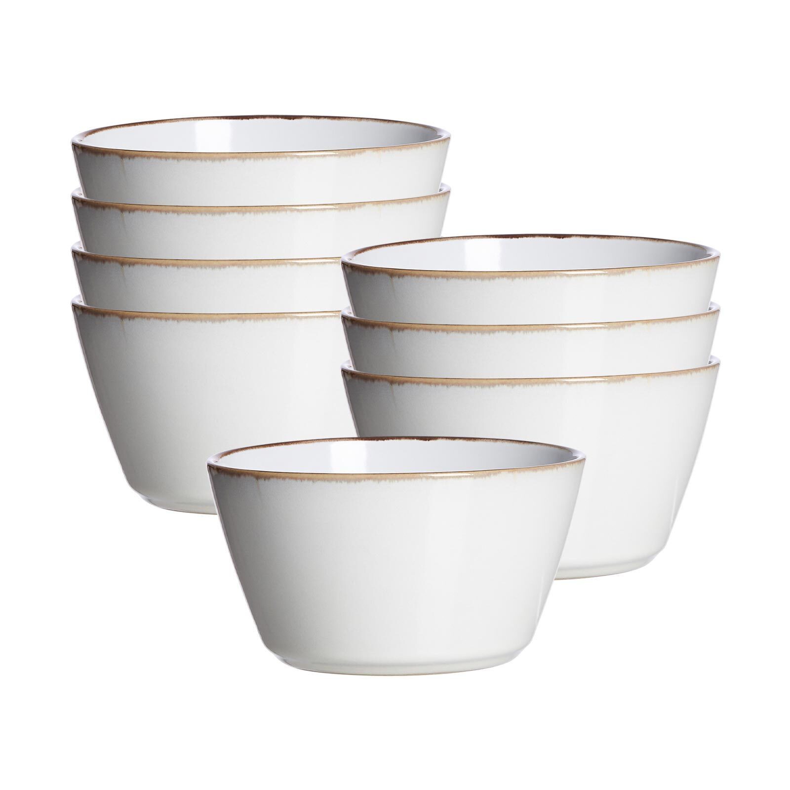 Ritzenhoff & Breker Schale Visby Müslischalen ø 14 cm 8er Set, Steingut, (8x Schale, 8-tlg)