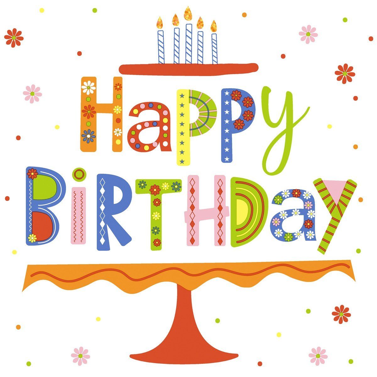 HOME FASHION Papierserviette 20 Servietten Happy B-day Colour 33x33cm, (20 St)