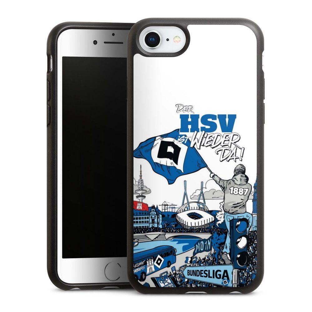 DeinDesign Handyhülle Hamburger SV Offizielles Lizenzprodukt Aufstieg, Apple iPhone 8 Organic Case Bio Hülle Nachhaltige Handyhülle