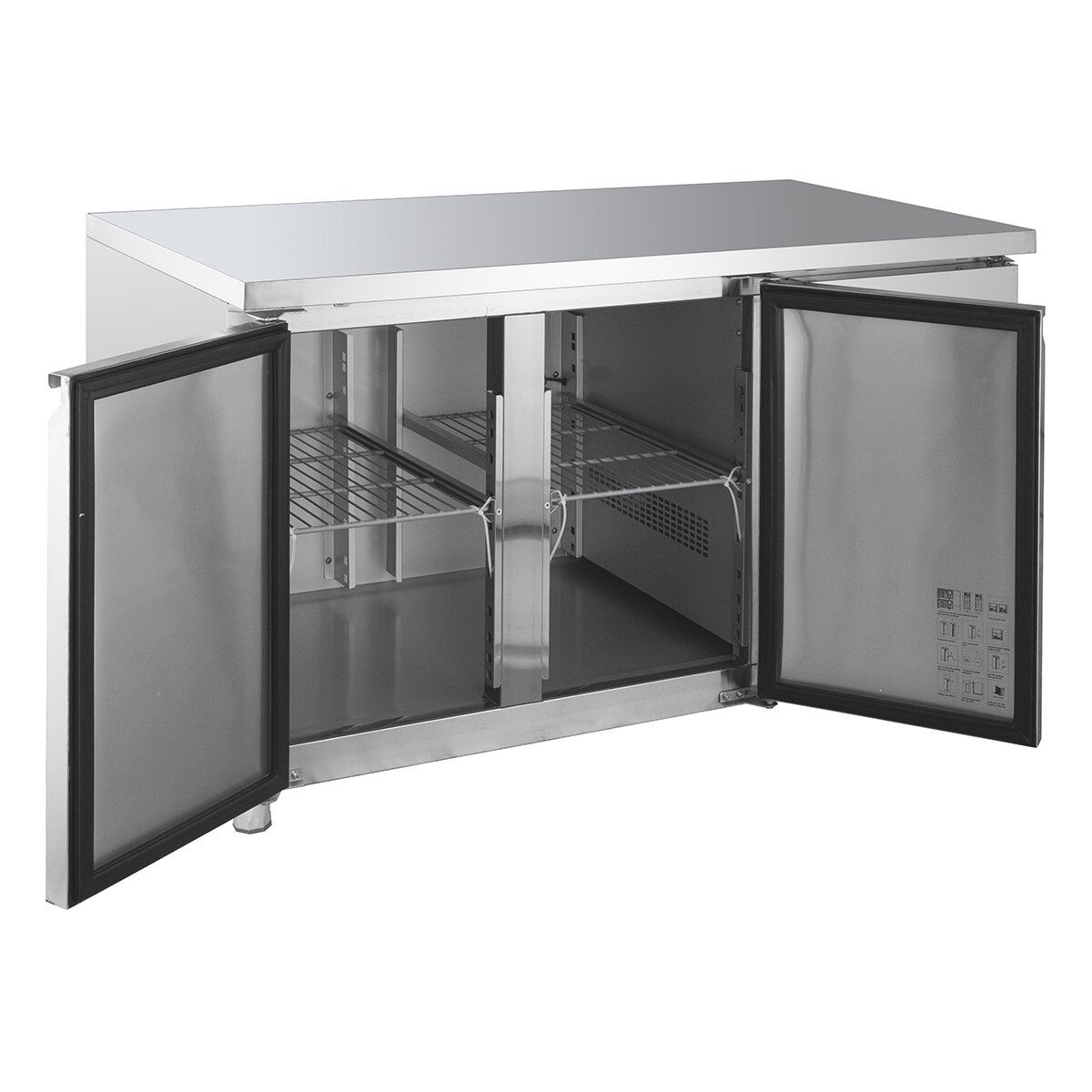 GastroHero Dönergrill Kühltisch ECO 2/0 GN 1/1 Edelstahl 230 V, 275 W