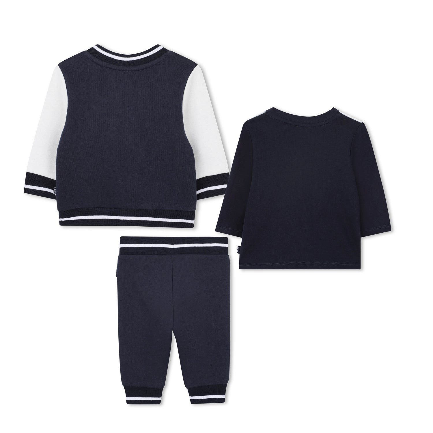 Boss Kidswear Neugeborenen-Geschenkset BOSS Kidswear Baby 3-teiliges Set Marineblau & Weiß (3-tlg)
