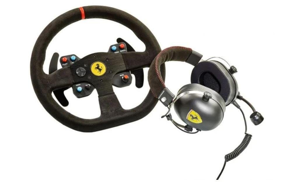 allen der Thrustmaster mit Race Thrustmaster Thrustmaster Abnehmbares Kit kompatibel Ferrari Alcantara Lenkrad, Lenkradbases Lenkrad, T-Series