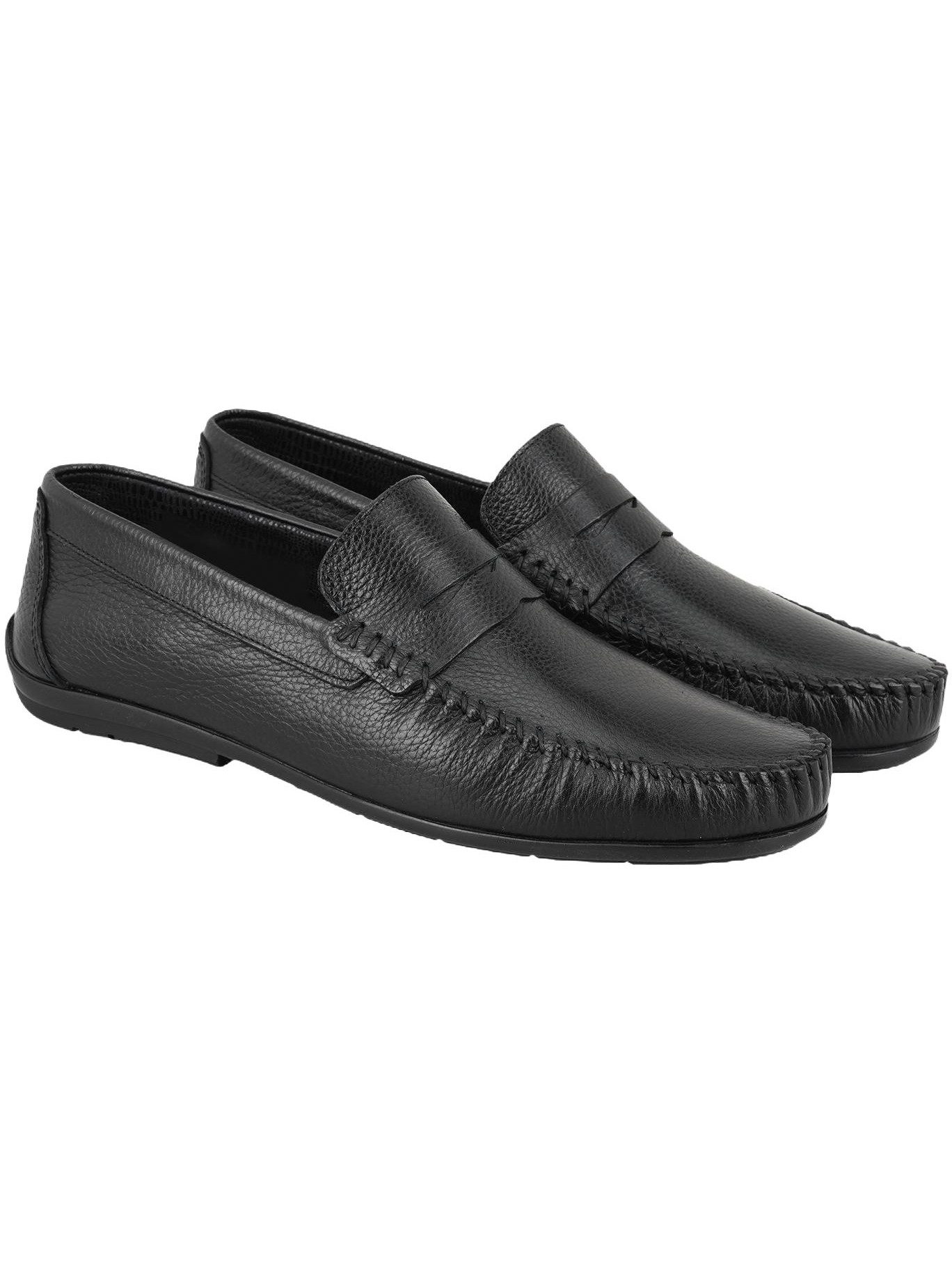 Desa Herren-Lederslipper – Synthetiksohle, flacher Absatz, atmungsaktiv Loafer