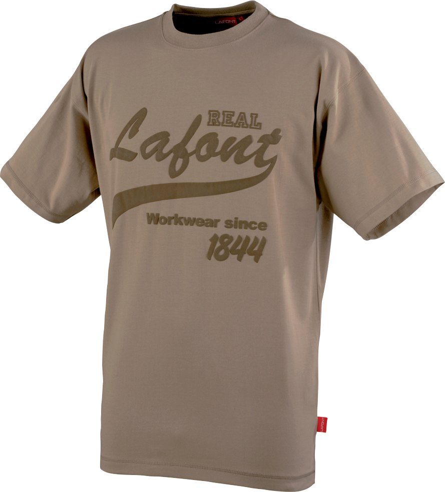 3XL, - Gr. Lafont Kurzarmshirt Vintage-Style "Nikan" BEIGE S