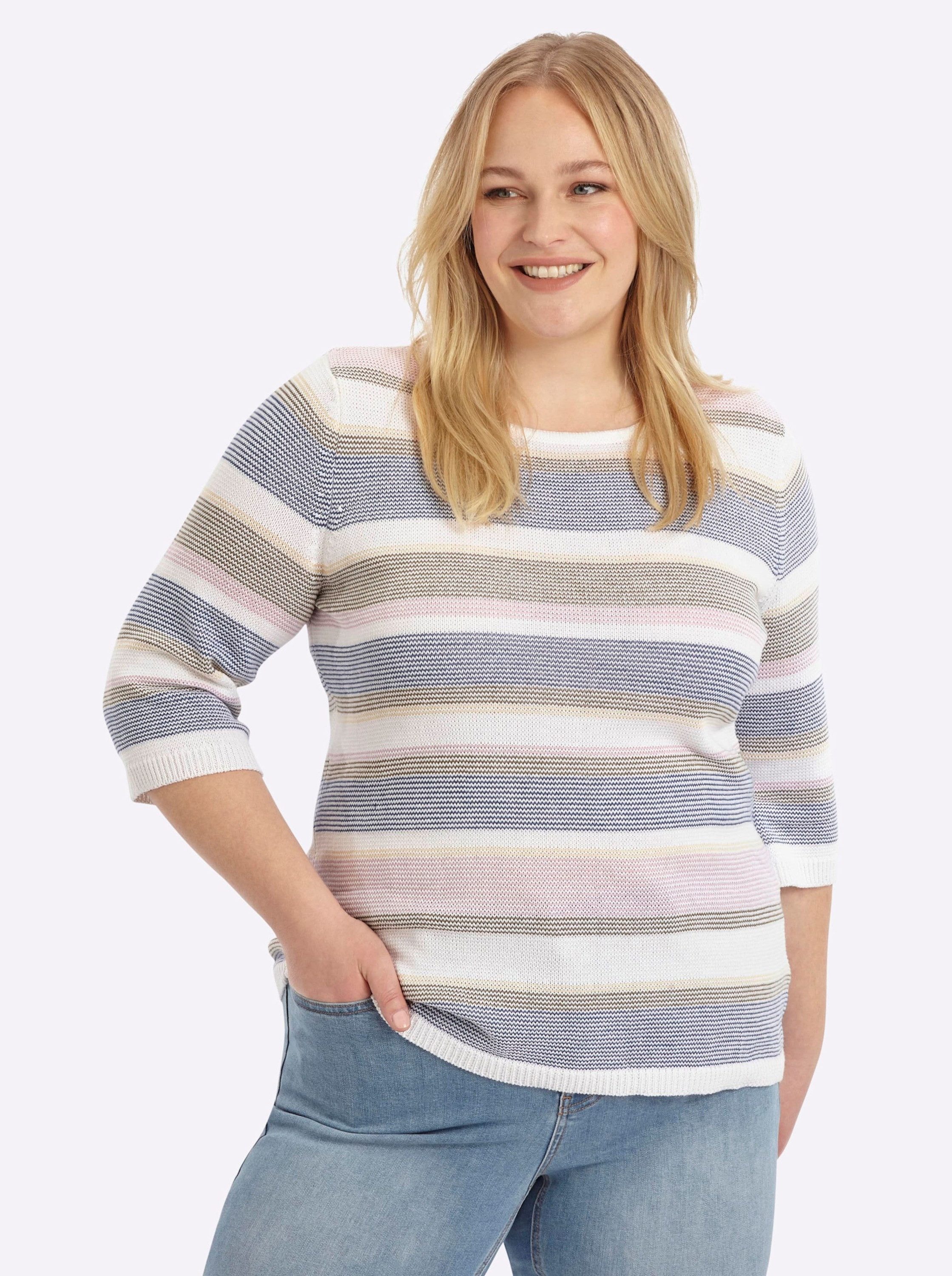 Sieh an! Strickpullover Pullover 3/4-Arm Jersey