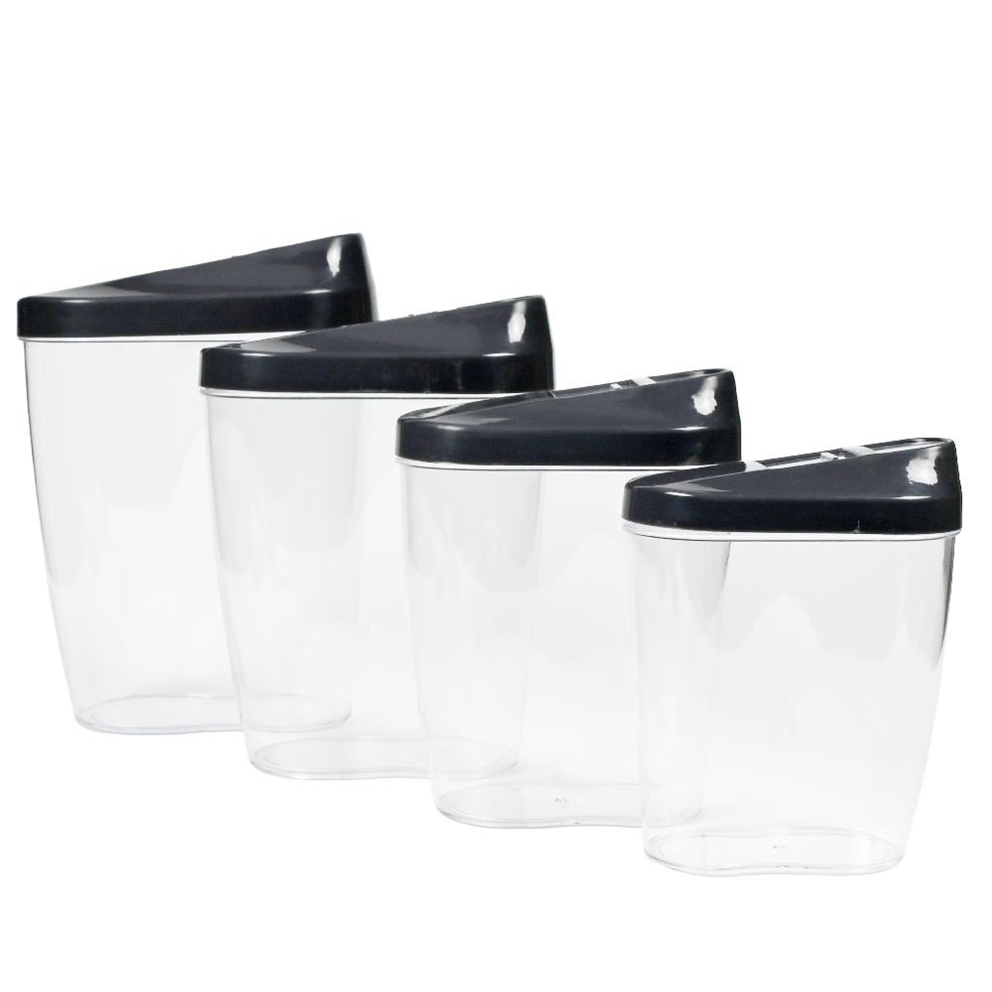 TSB Werk Vorratsdose 4x Vorratsdosen Schüttdosen Aufbewahrungsdosen, (4-tlg), Streudosen, Müslidose, Behälter, Set