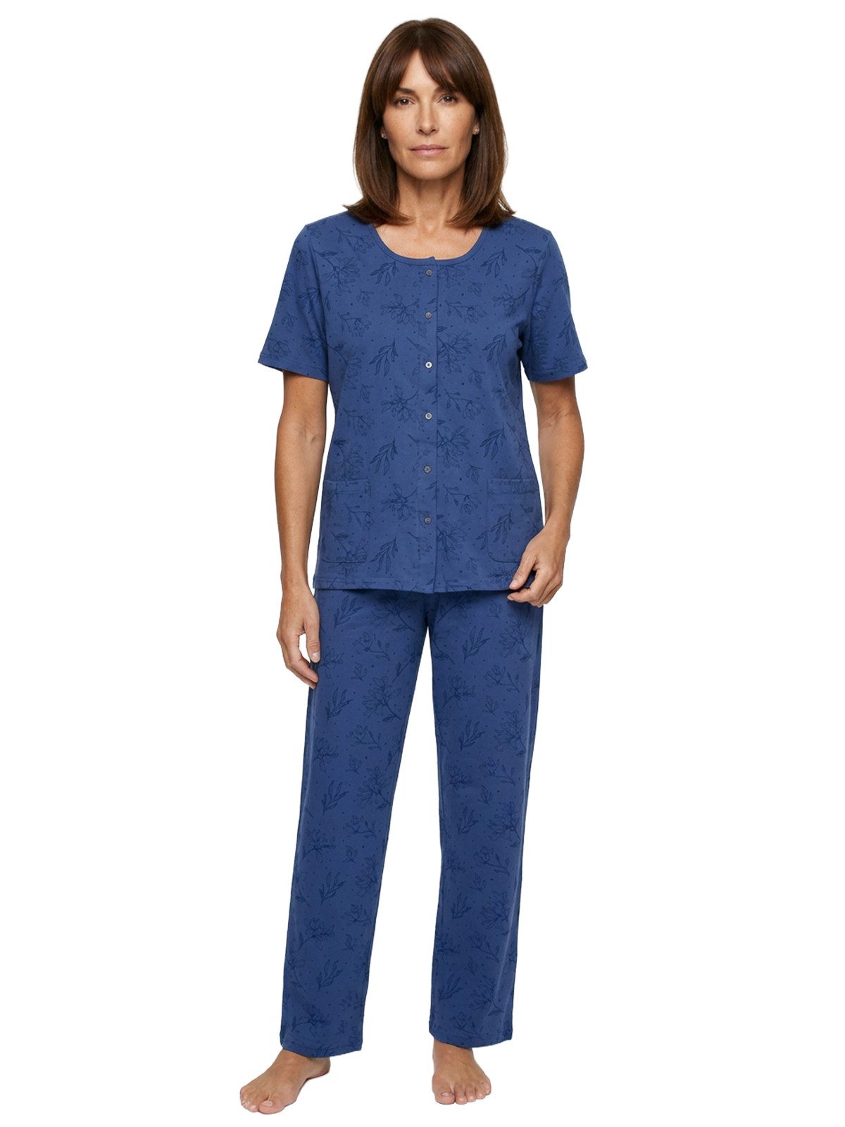 zeitlos Pyjama Pyjama Set Kurzarm - Floral günstig online kaufen