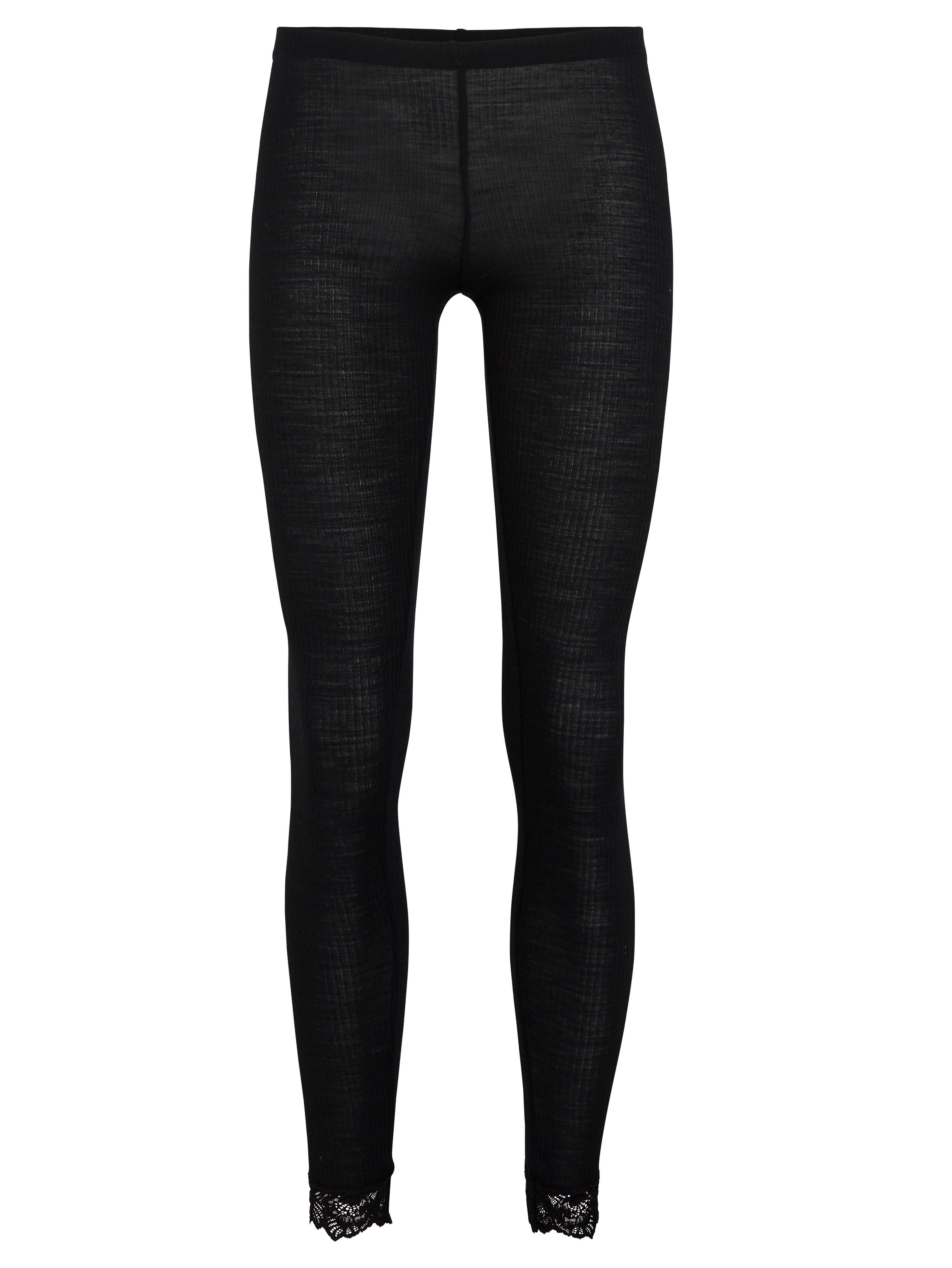 CALIDA Leggings Silky Wool Joy mit Spitzensaum, elastisch, wärmend, Feinrip günstig online kaufen