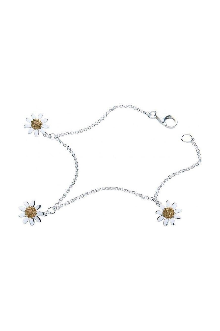 Daisy London Armband Vintage, aus 925er Sterling-Silber, Silber, Karabiner, 17cm lang