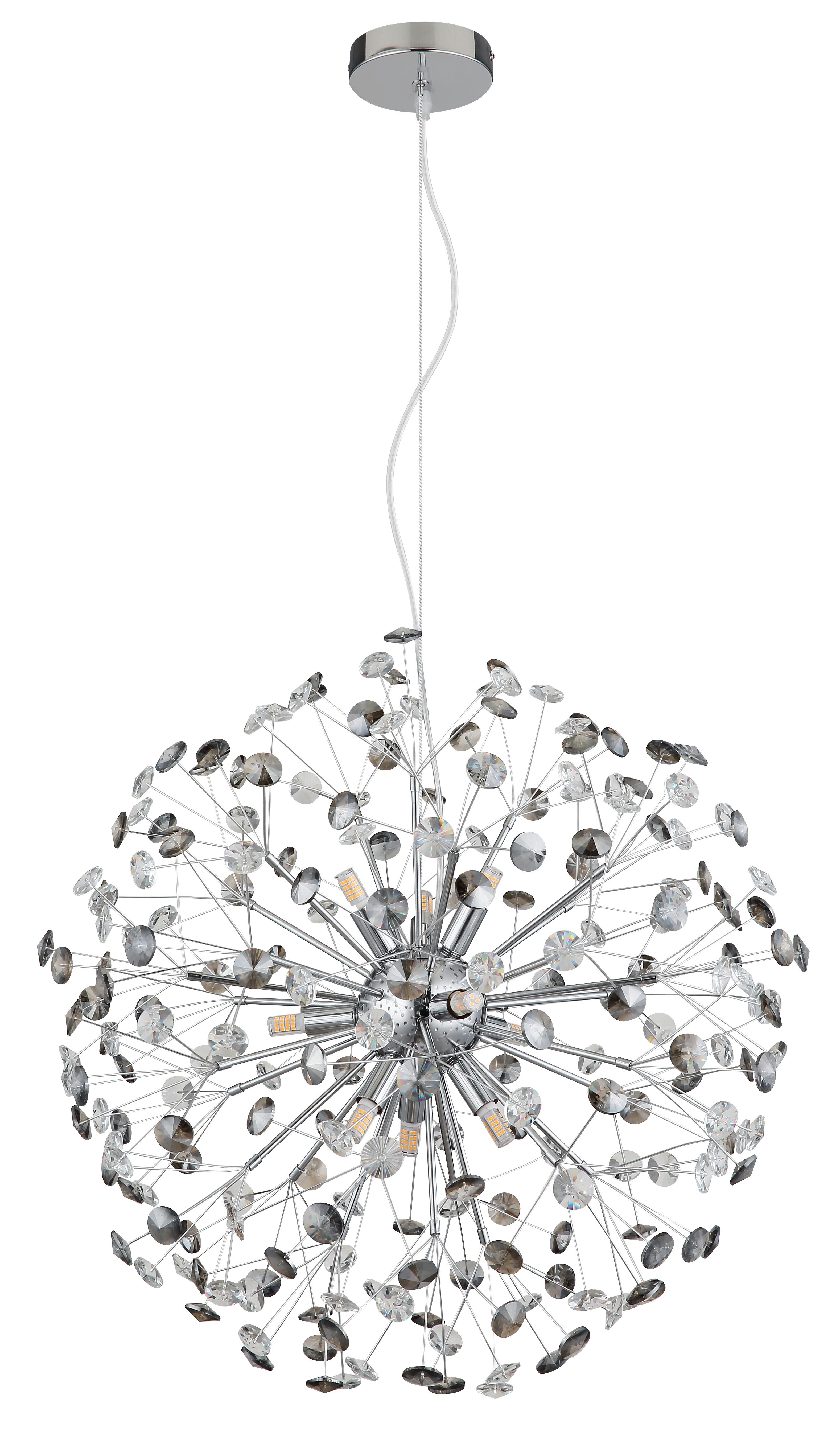 GLOBO LIGHTING Hängeleuchte KATRINA, LED fest integriert, Warmweiß, Luster Hängelampe Esszimmer Esstisch-Lampe elegant