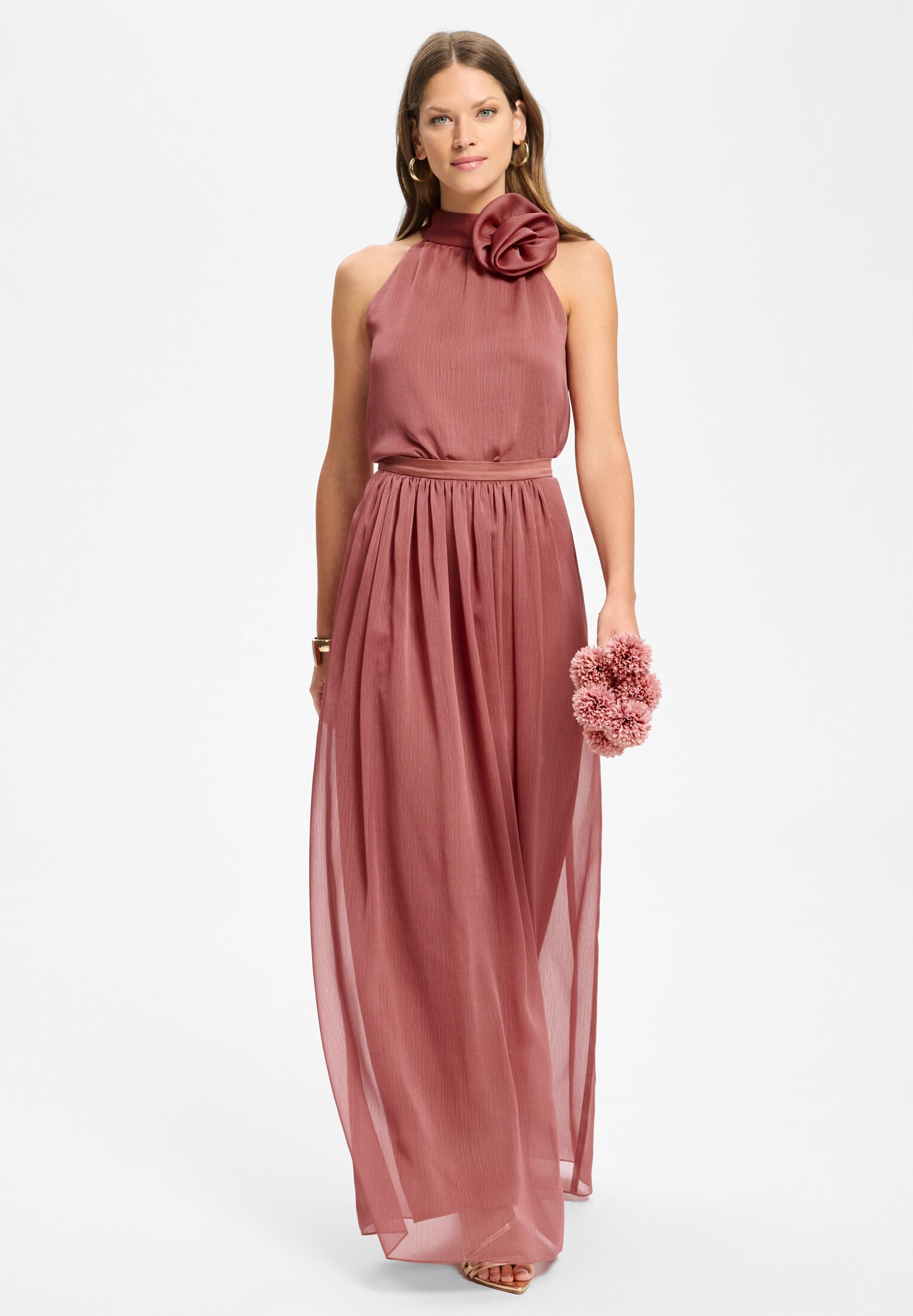 SWING Maxirock - Rock aus Crinkle Chiffon