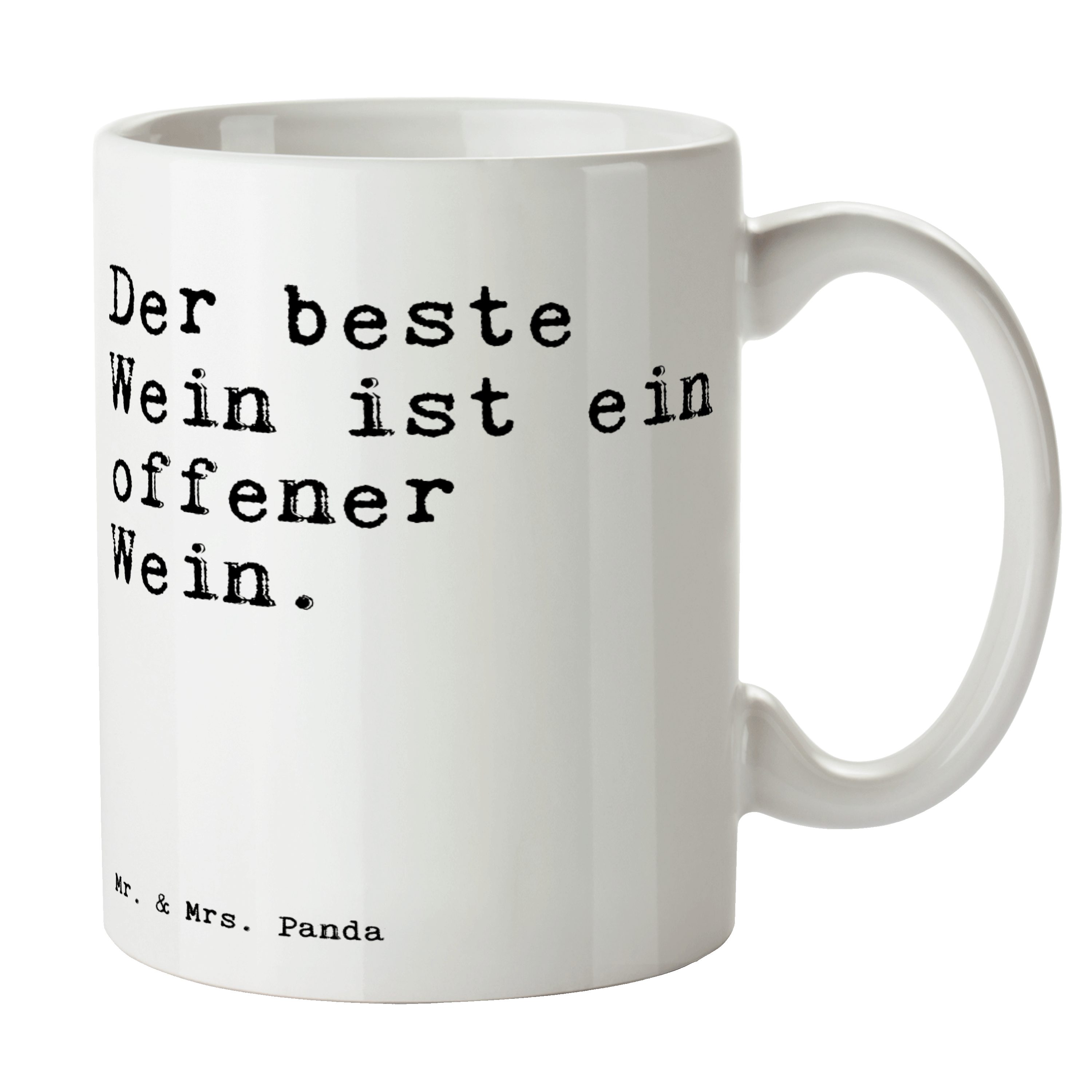 Mr. & Mrs. Panda Tasse »Der beste Wein ist... Weiß Schenken