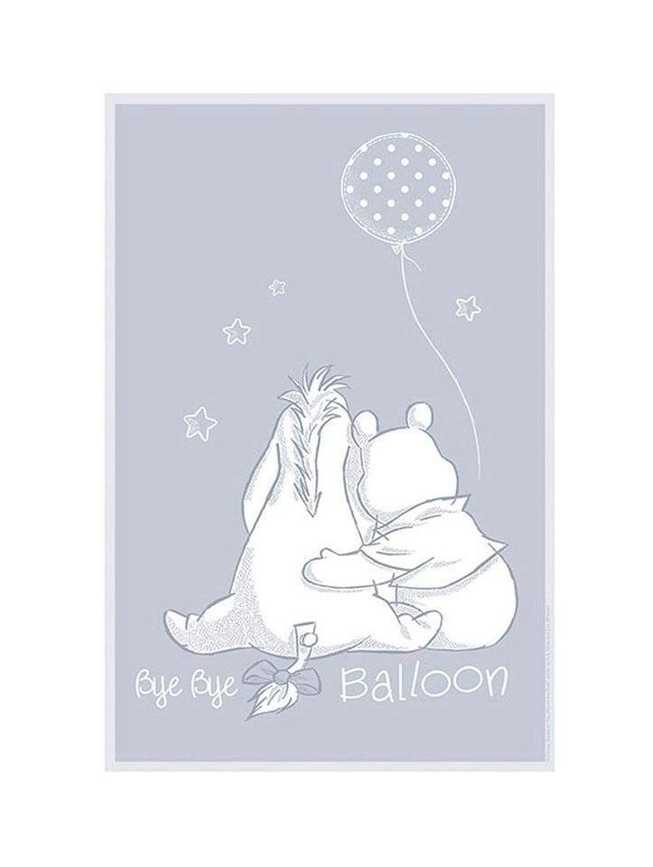 Winnie Bye Poster Disney (1 Komar Bye St), Balloon, Wohnzimmer Pooh Kinderzimmer, Schlafzimmer,