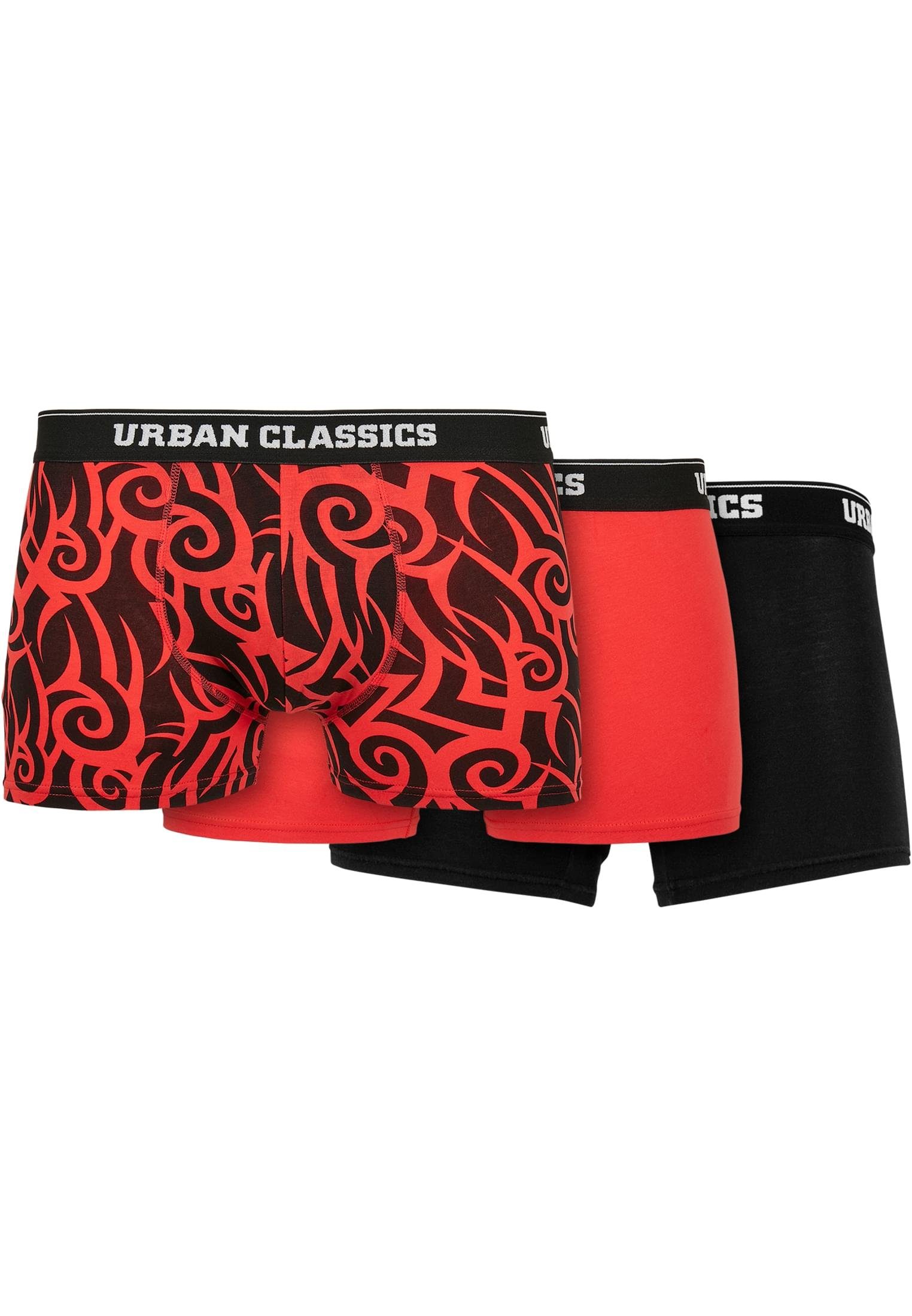 popred URBAN Organic Shorts Boxershorts aop (1-St) tribal 3-Pack Herren black CLASSICS Boxer