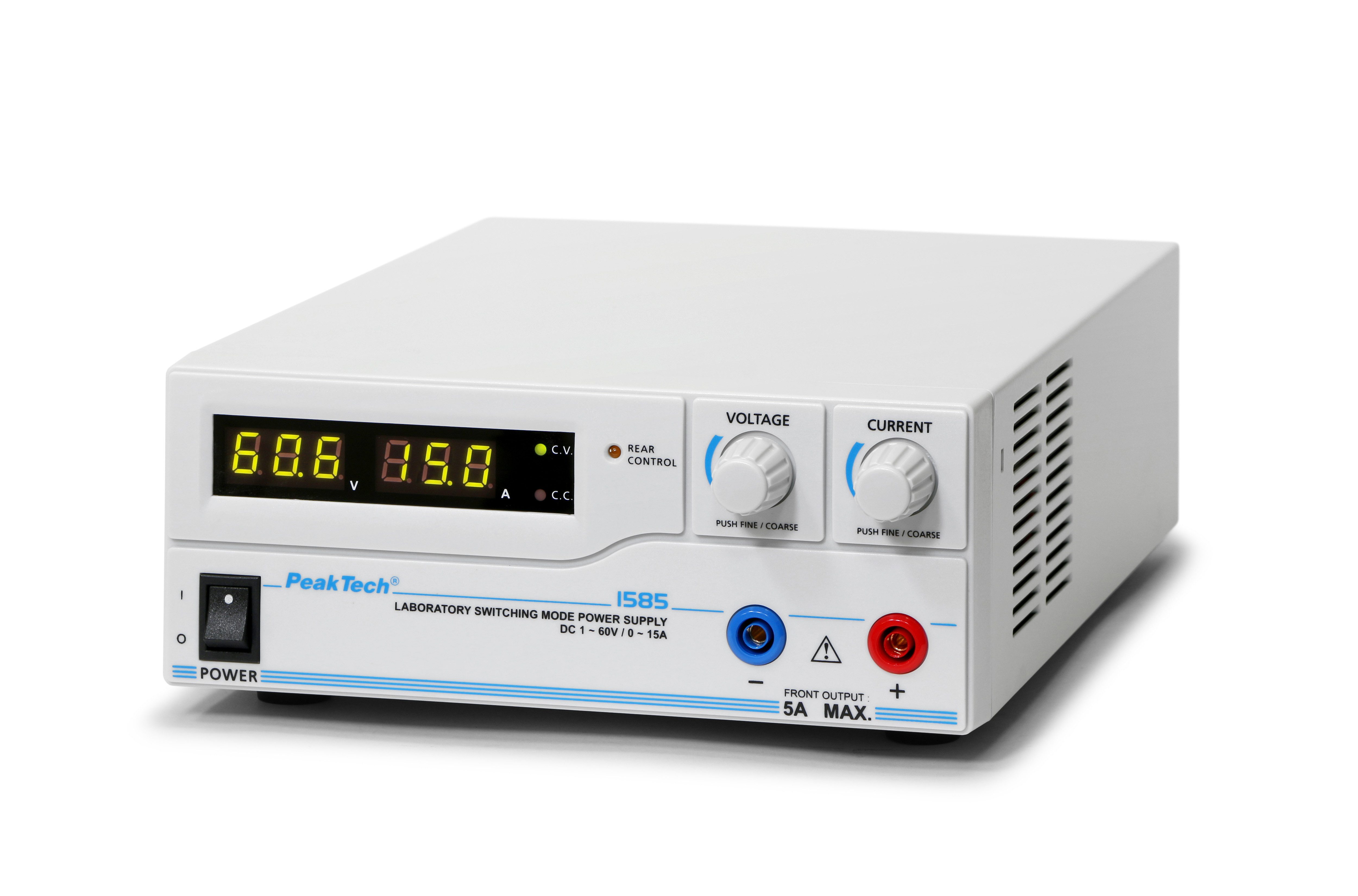 PeakTech Labornetzteil 1-60V / 0-15A DC – Labornetzgerät Labor-Netzteil