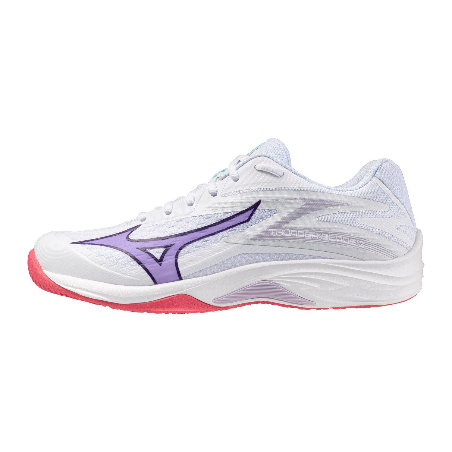 Mizuno THUNDER BLADE Z WHITE/VIOLET INDIGO/CAMELLIA ROSE Handballschuh günstig online kaufen