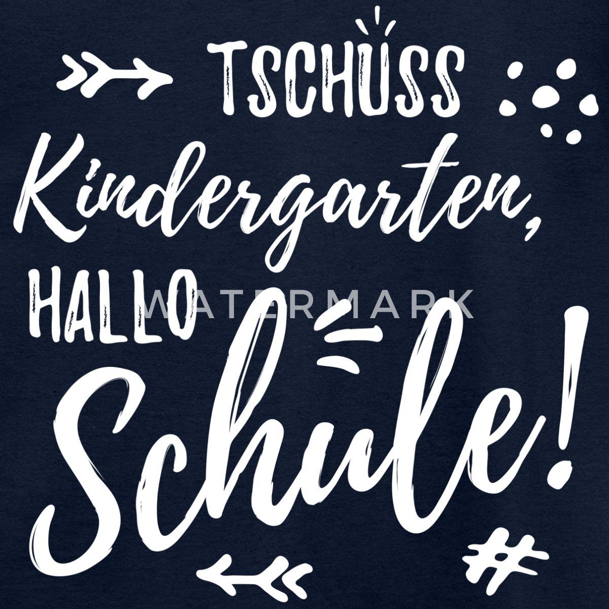 Spreadshirt T-Shirt Einschulung Tschüss Kindergarten Hallo Schule Typografie Kinder T-Shir (1-tlg)