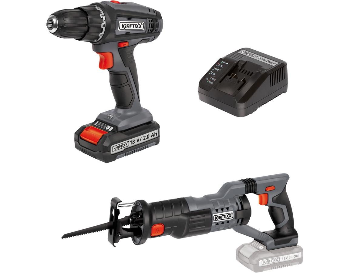 KRAFTIXX® Akku-Schraubendreher KX-AS 18 Li Kit, (Set), inkl. 2,0Ah Akku, kompatibel mit Einhell Power X-Change Akkusystem