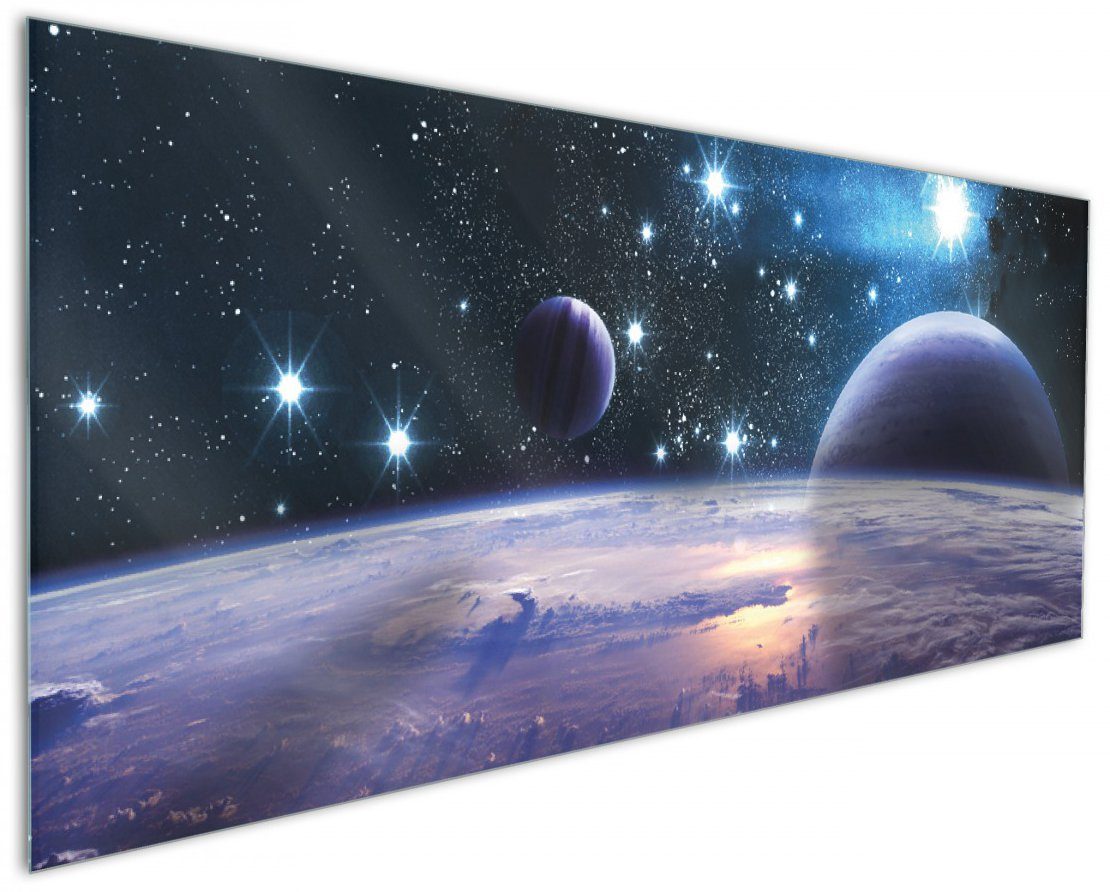 Wallario Küchenrückwand Planeten im Weltall, (1-tlg)