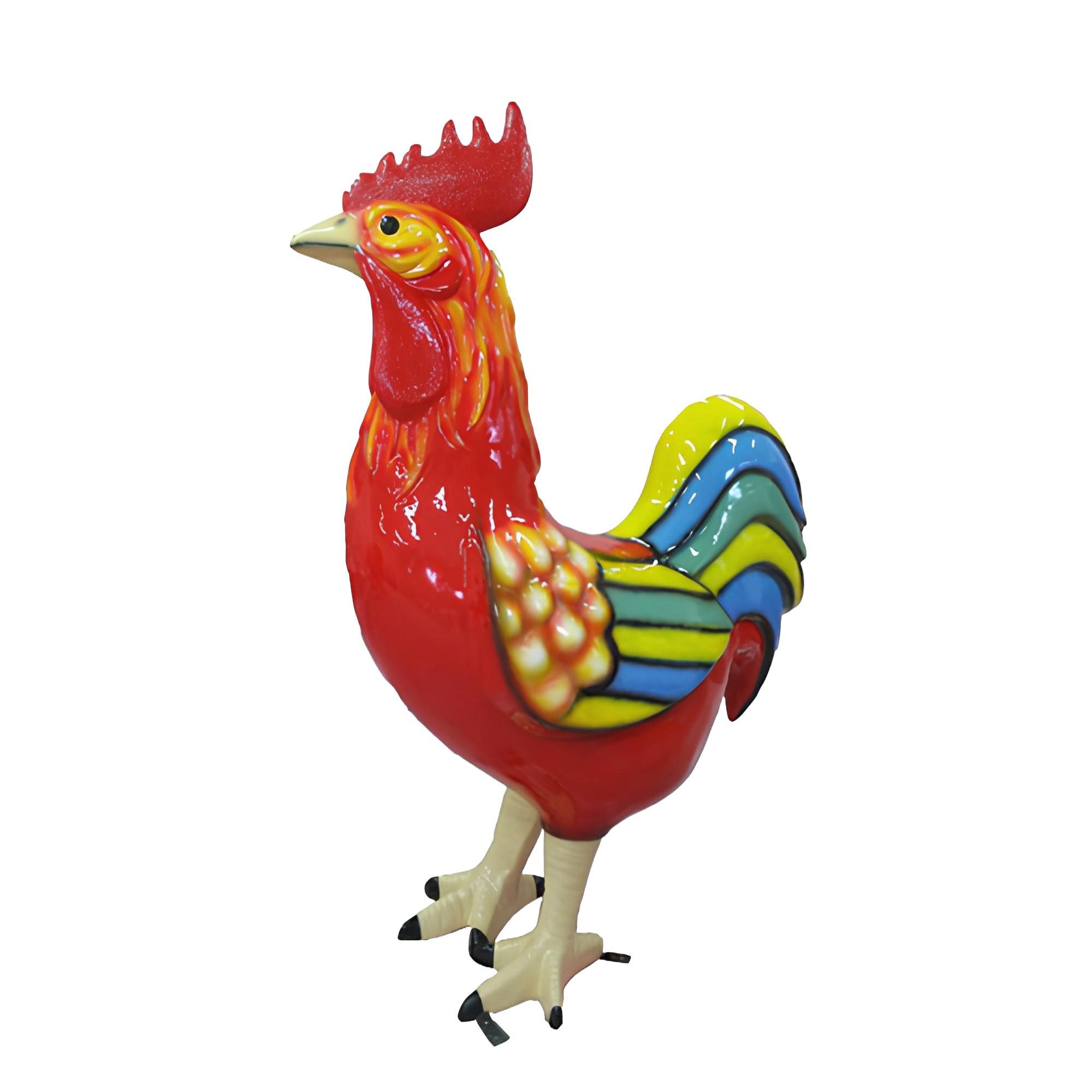 Xlmoebel Skulptur Lebensgroße Hahn Figur aus hochwertigem Material für den Garten (Skulptur), Hergestellt in Europa