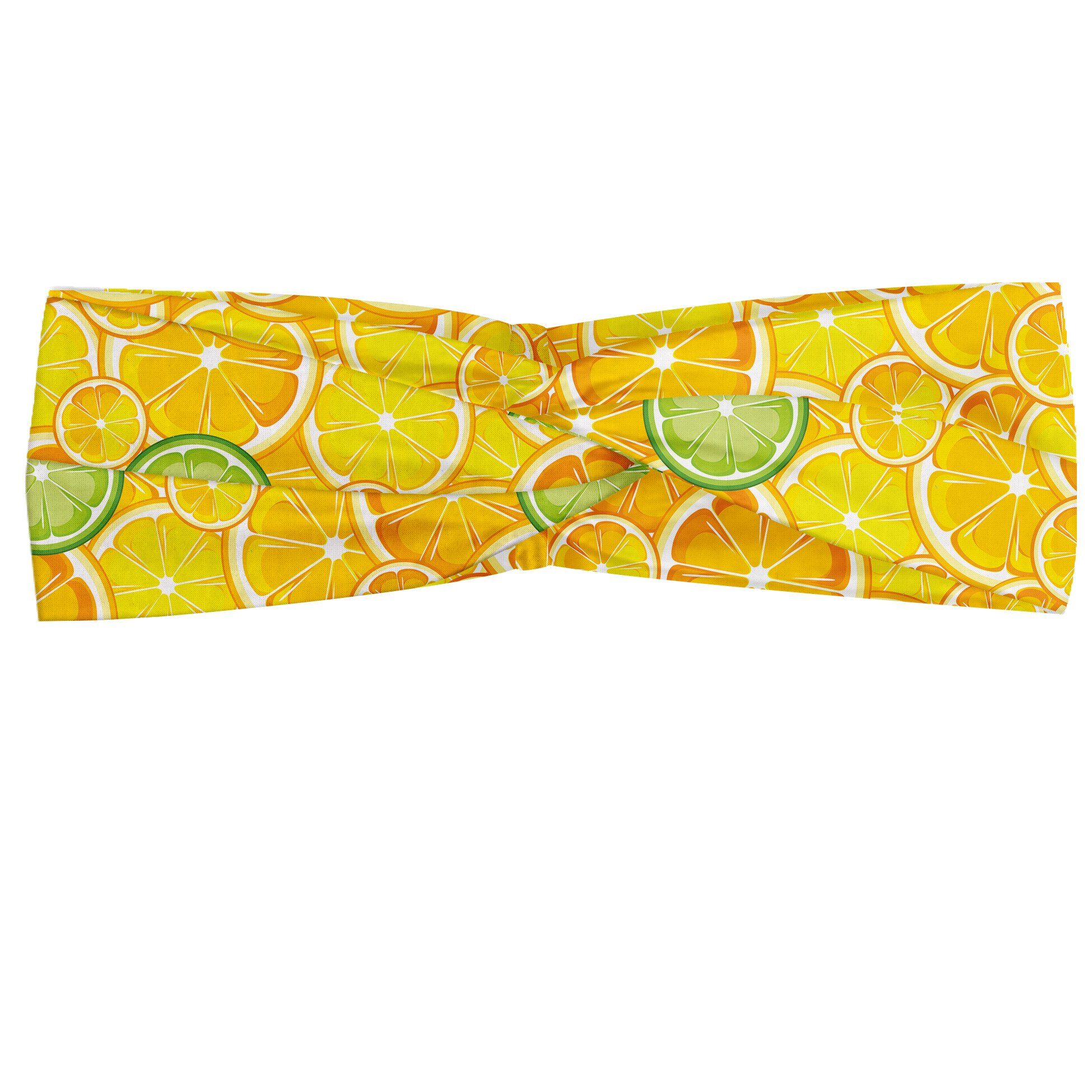 Abakuhaus Stirnband Elastisch und Angenehme alltags accessories Obst Lemon orange Kreise