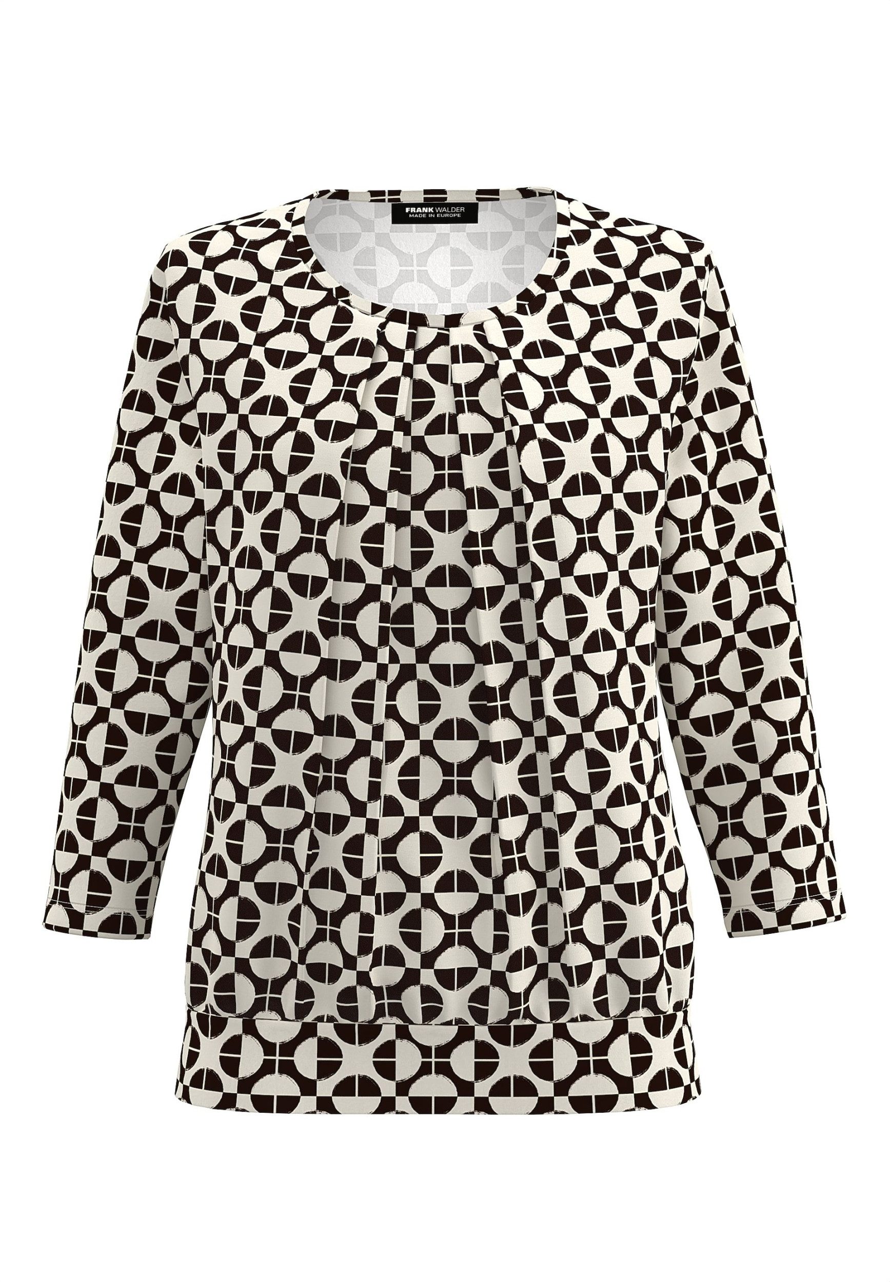 FRANK WALDER Langarmbluse - Modisches Blusenshirt mit floralem Druck für Damen