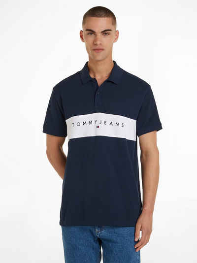 Tommy Jeans Poloshirt TJM REG LINEAR POLO mit großem Tommy Jeans Schriftzug