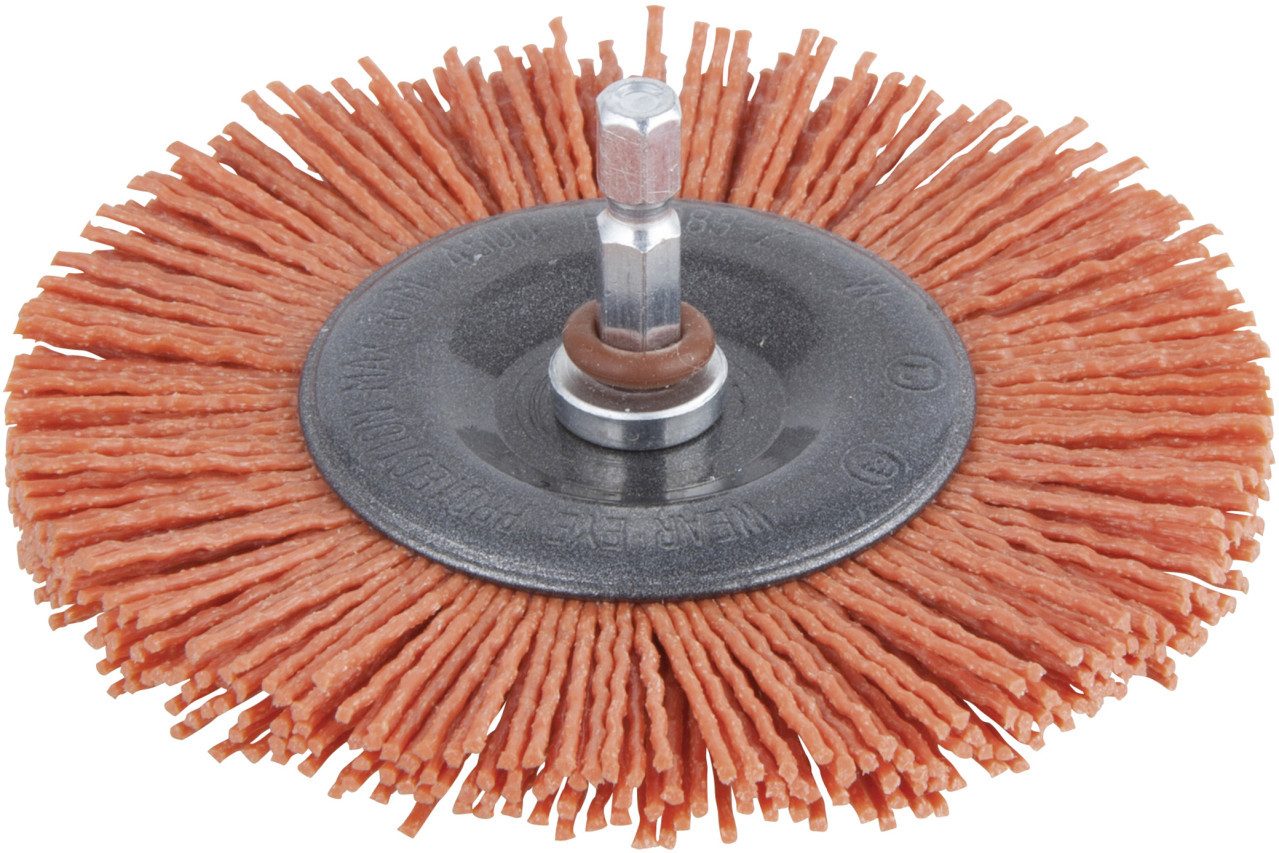 Wolfcraft Schleifaufsatz Wolfcraft Schleifbürste Ø 100 mm Nylon Schaft Ø 6