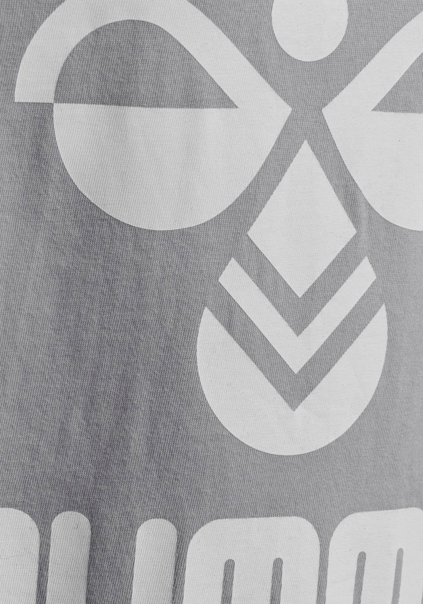 T-Shirt HMLTRES grey (1-tlg) hummel Kinder Sleeve melange - Short für T-SHIRT