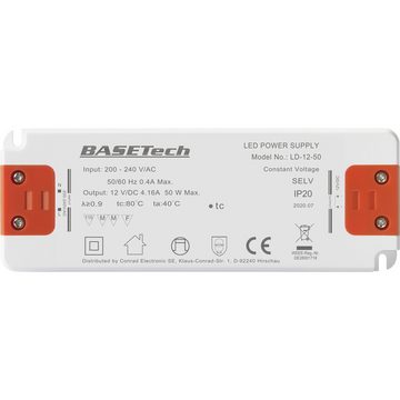 Basetech Basetech LD-12-50 LED-Trafo Konstantspannung 50 W 4.16 A Möbelzulass LED Trafo