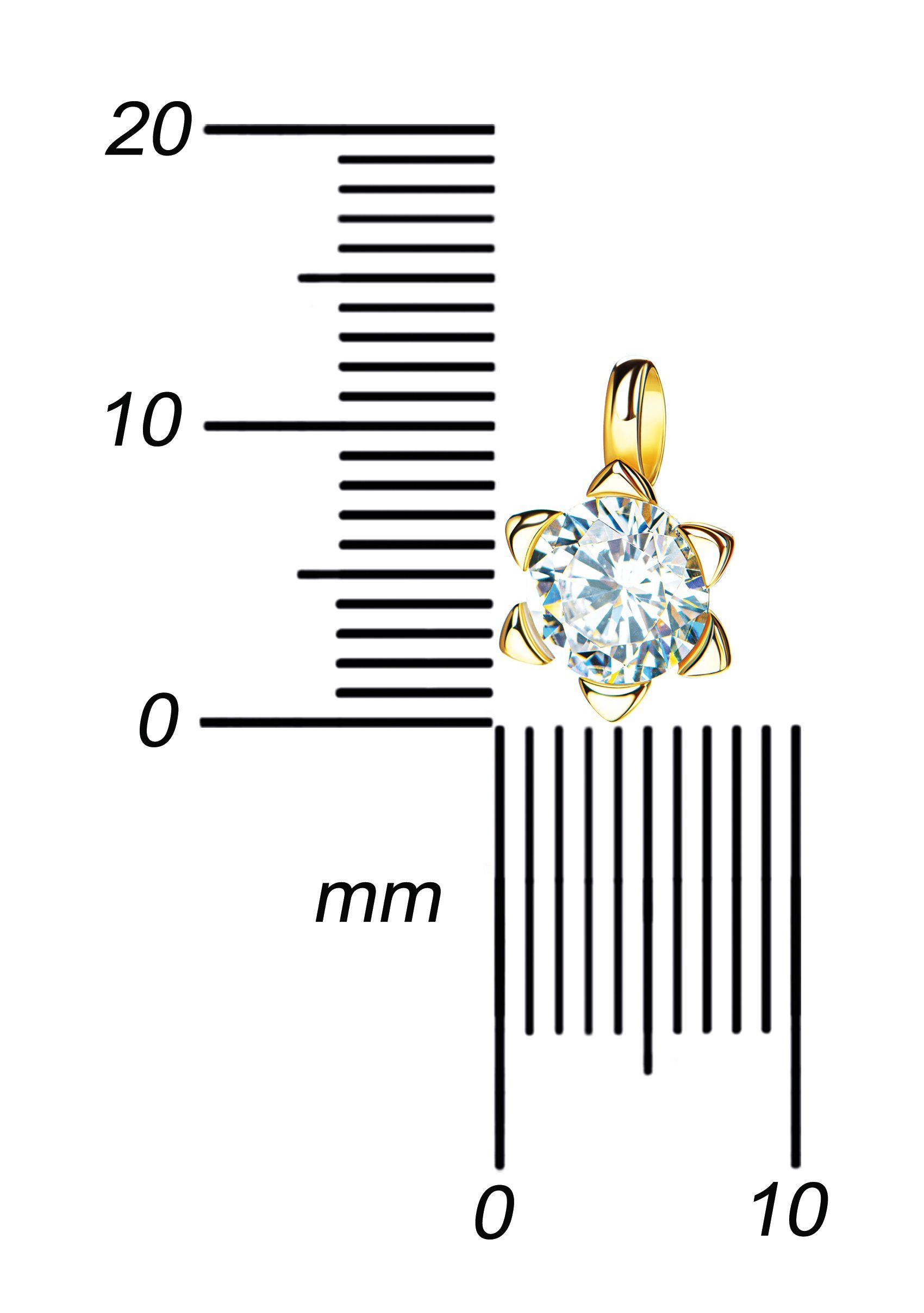 JEVELION Kette mit Anhänger Zikonia-Stern Anhänger 585 Gold - Made in Germa günstig online kaufen