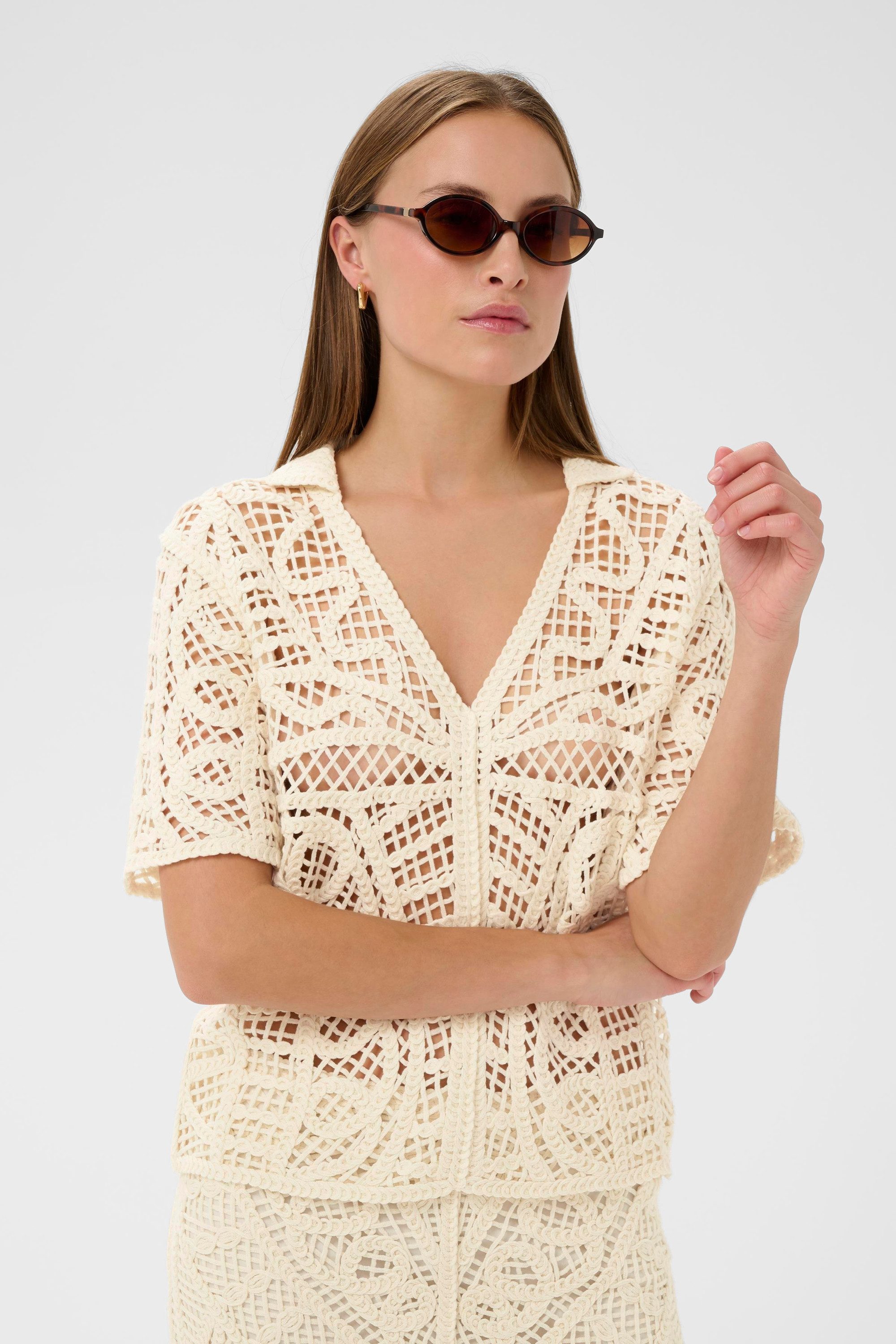 SOAKED IN LUXURY Kurzarmbluse Kurzarm-Bluse SLAnamy