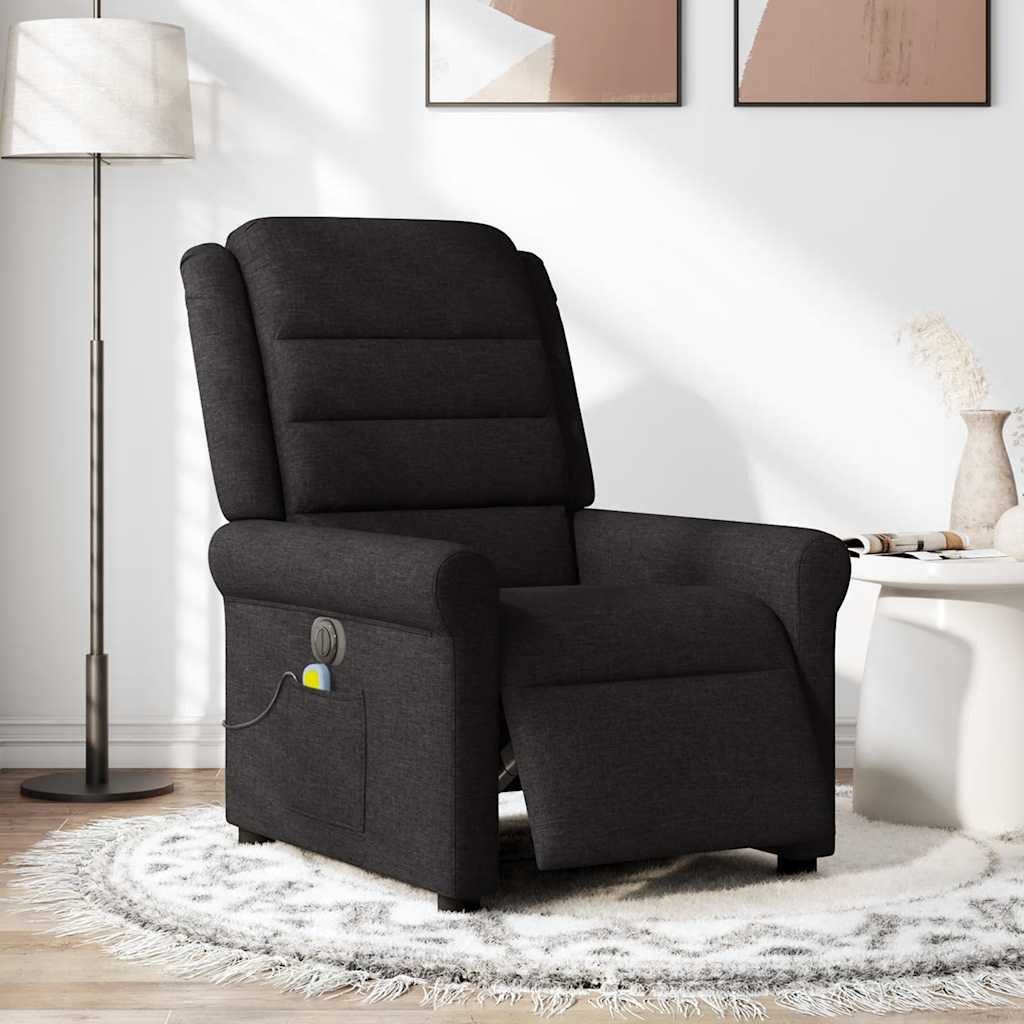 vidaXL Sessel Massagesessel Elektrisch Schwarz Stoff günstig online kaufen