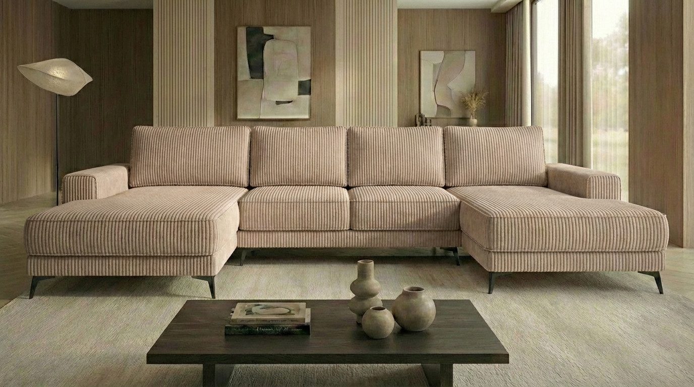 A&J MöbelLand GmbH Ecksofa VALTOR mit Schlaffunktion, Bonellfederkern und Bettkasten, TOP ANGEBOT!