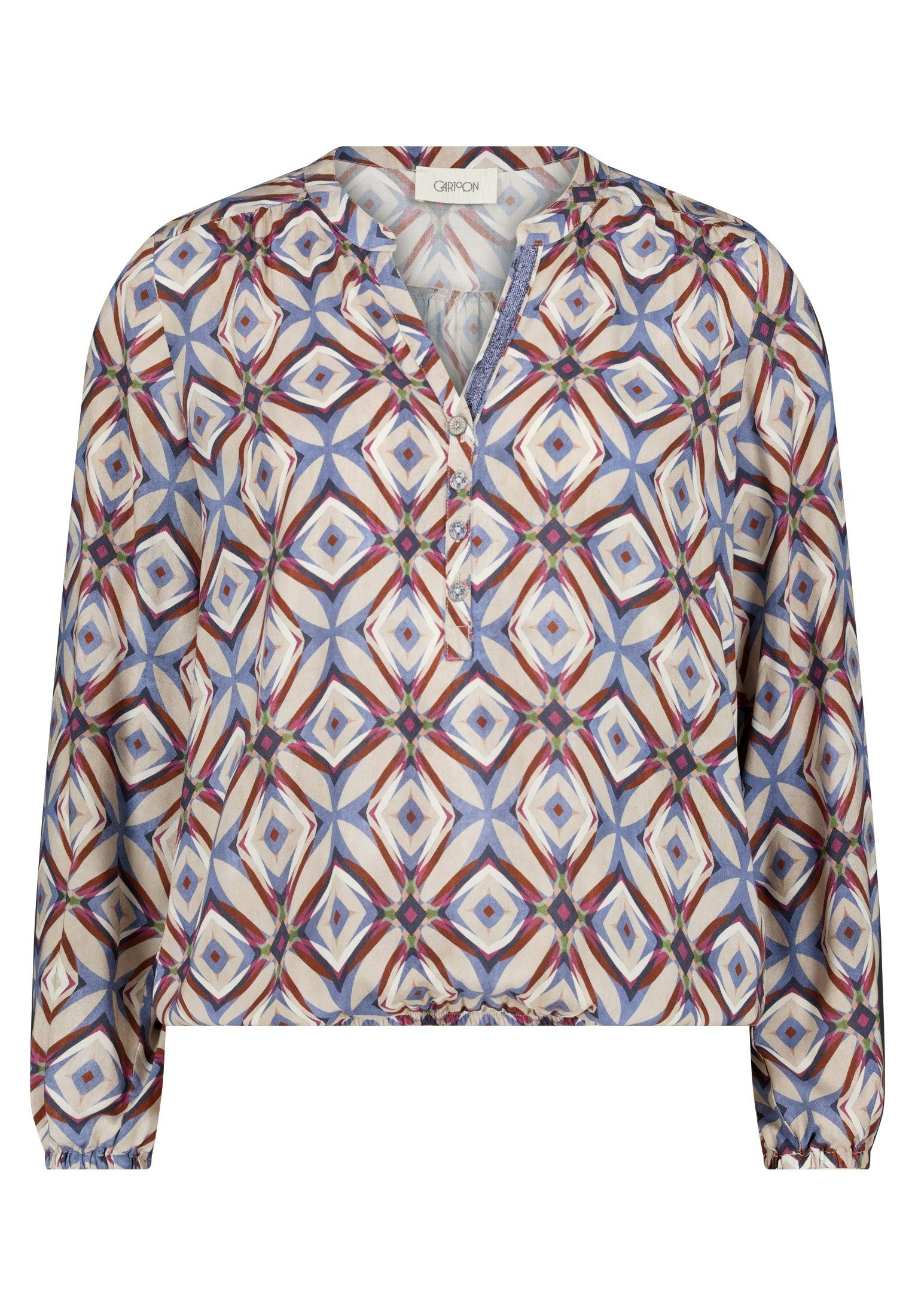 Cartoon Hemdbluse Bluse Kurz 1/1 Arm