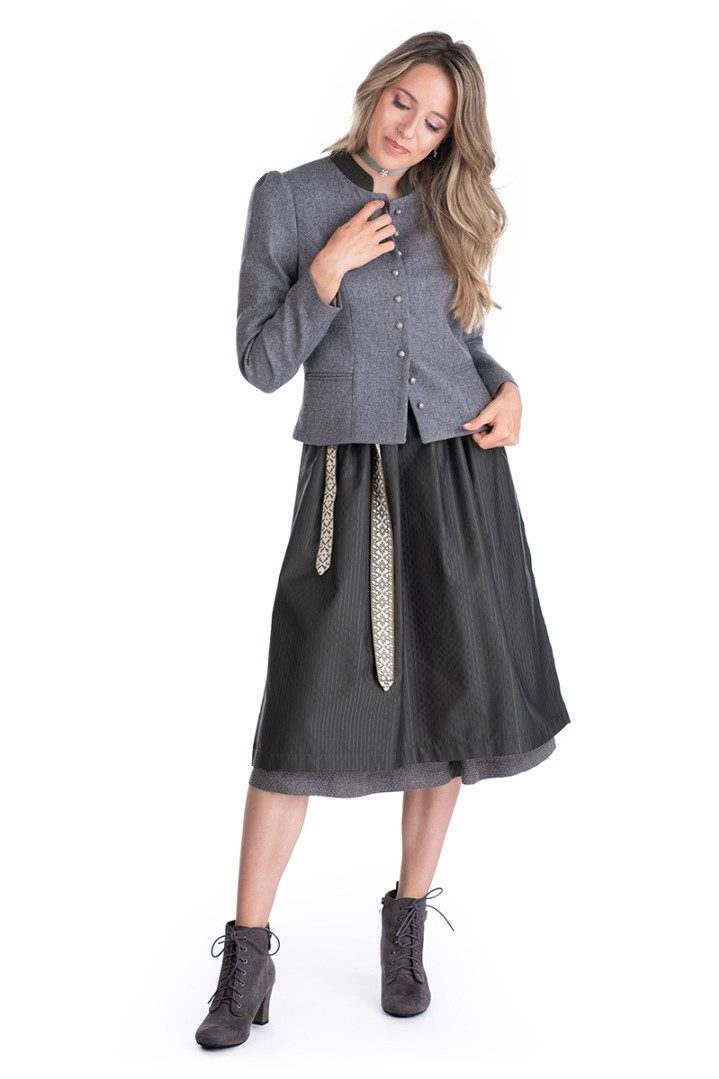 Berwin & Wolff Trachtenjanker Lodenjacke Damen - SIEGLINDE - mittelgrau – Bild 3 von 3