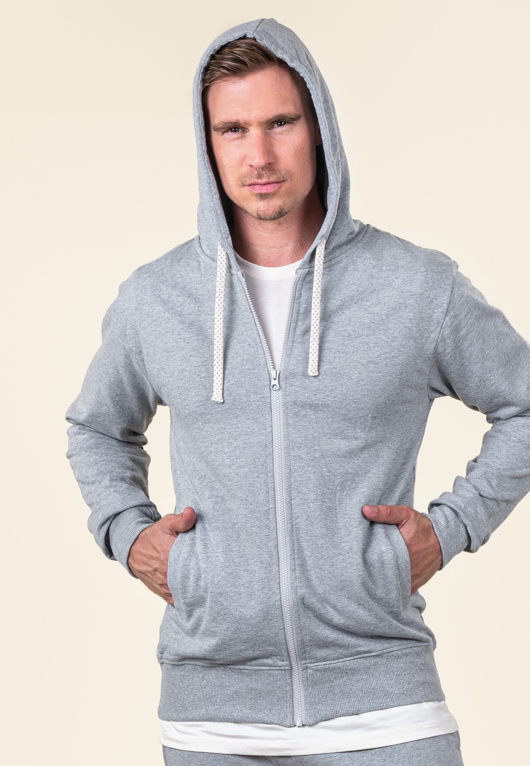 LIVING CRAFTS Kapuzensweatjacke CAMERON GOTS zertifiziert