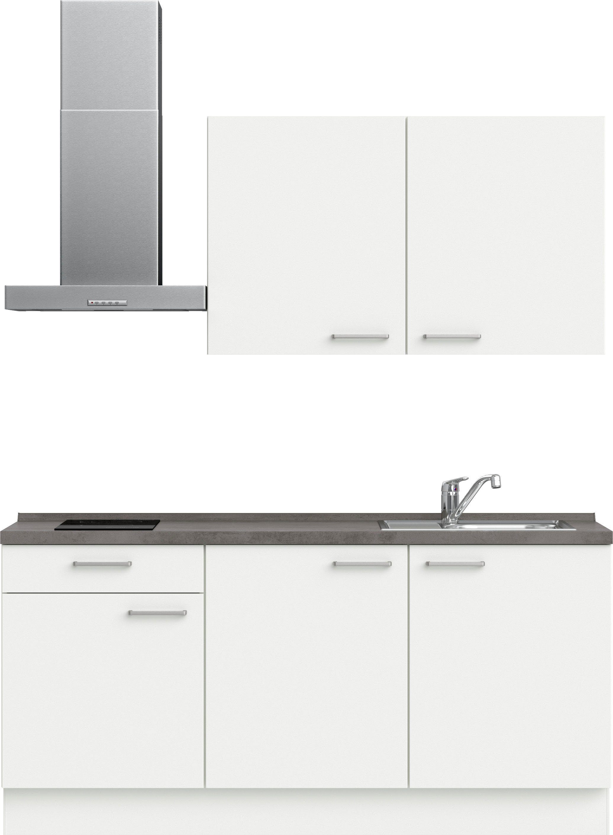 nobilia® elements Küchenzeile "elements basic", vormontiert, Ausrichtung wählbar, Breite 180 cm, ohne E-Geräte