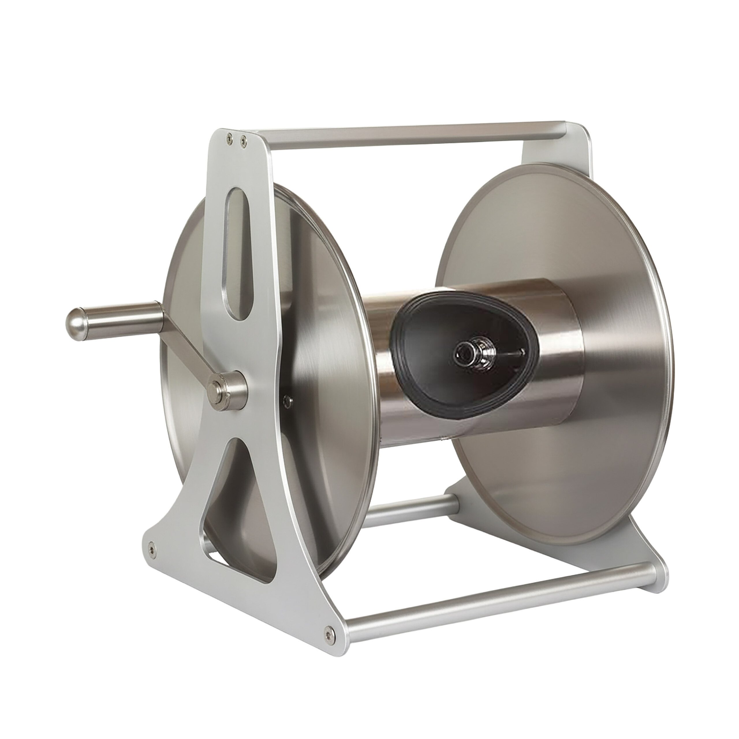 relaxdays Schlauchtrommel Edelstahl