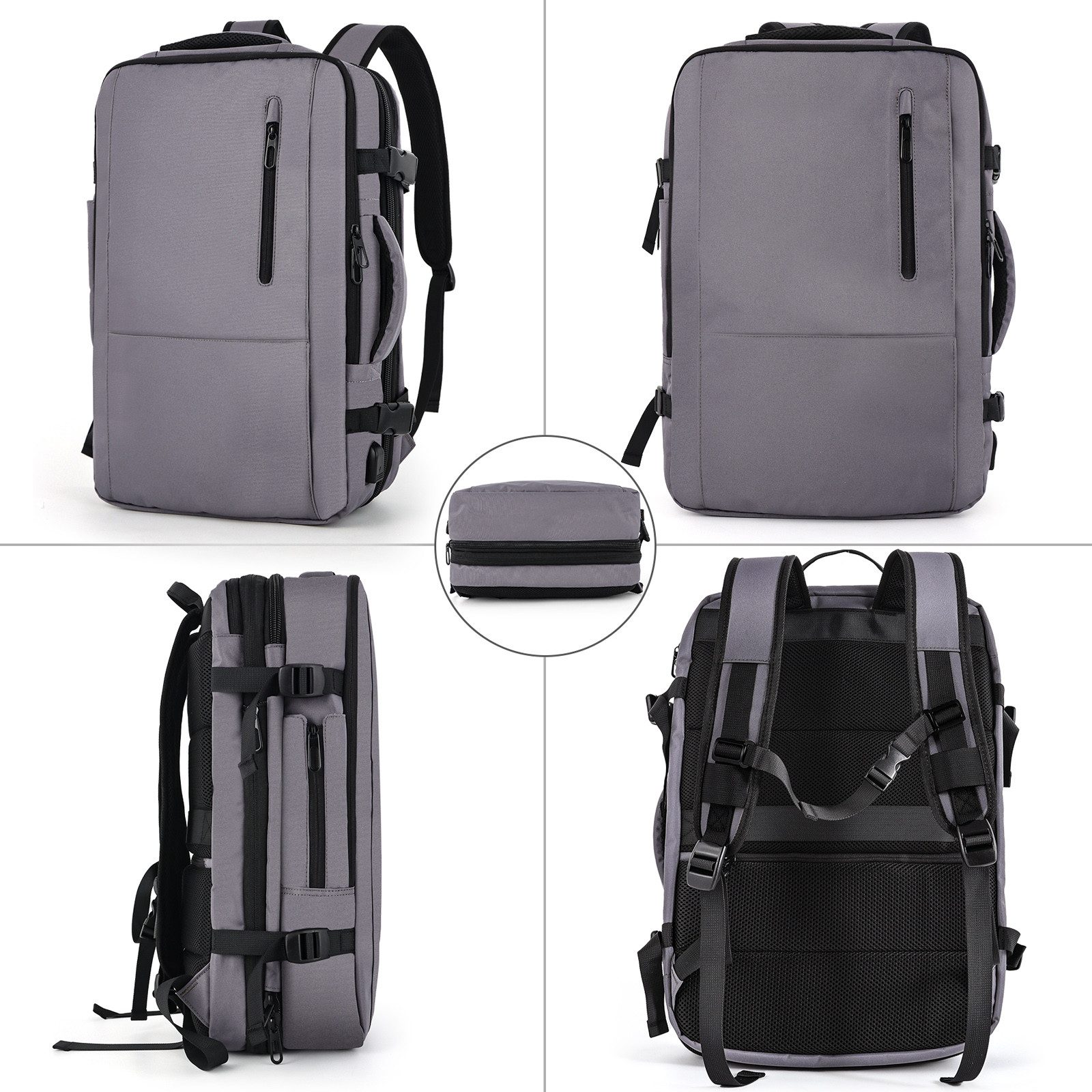 TAN.TOMI Reiserucksack 30-50L Großer Handgepäck Rucksack Erweiterbarer Reiserucksack, Großer wasserdichtes Kabinenrucksack, Diebstahlschutz Handgepäck