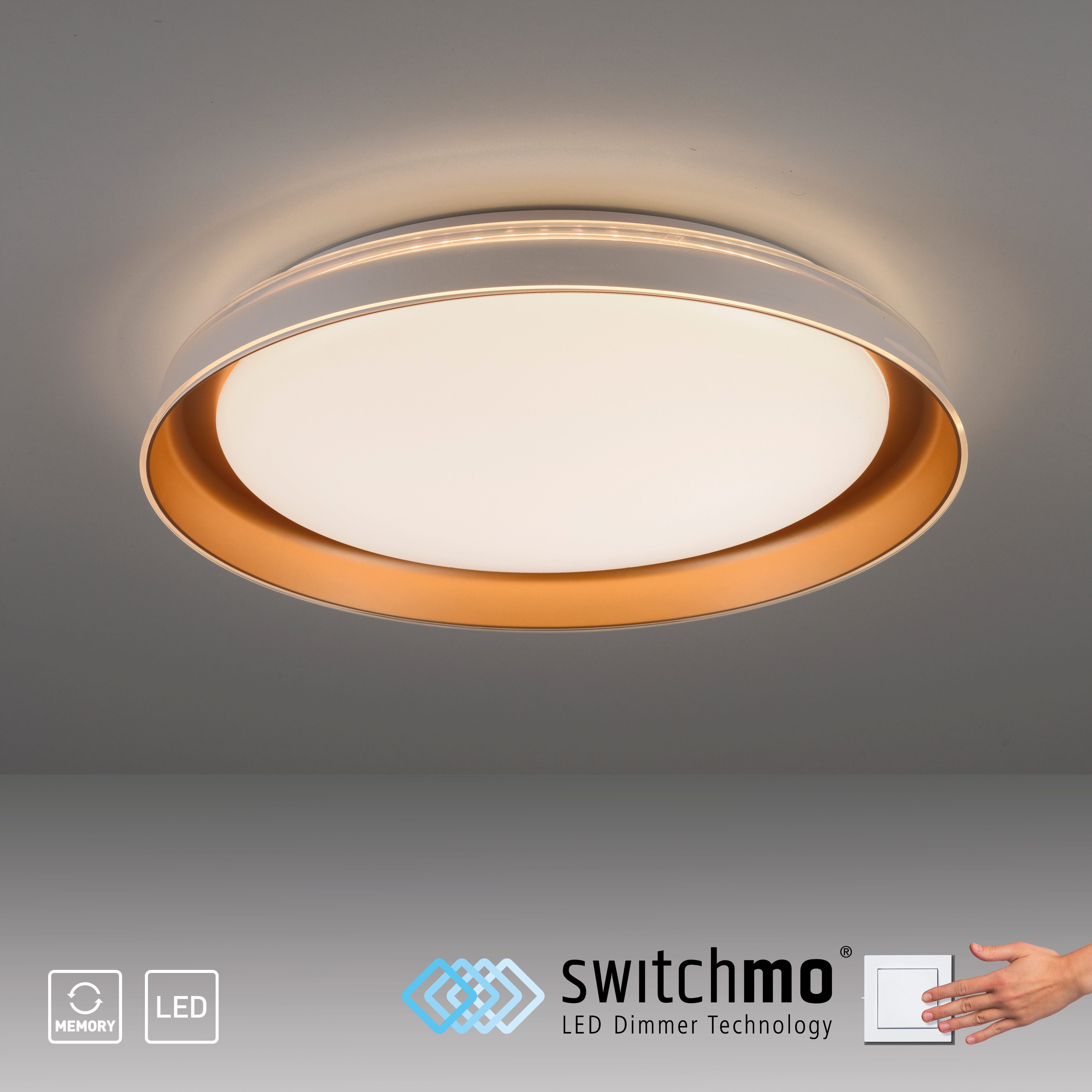 JUST LIGHT Deckenleuchte SATI, Dimmfunktion, LED fest integriert, Warmweiß, LED, dimmbar, Switchmo, Memory, nach Trennung vom Netz