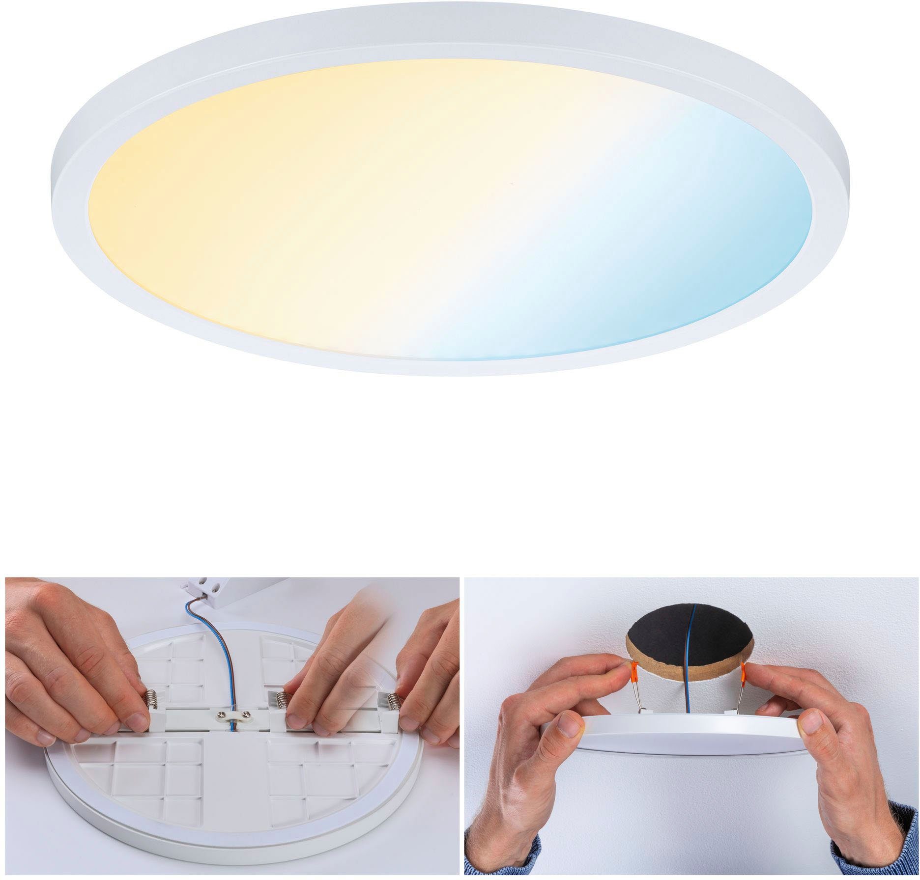 Paulmann LED Einbauleuchte Areo, Smart Home, LED fest integriert, warmweiß  - kaltweiß, LED-Modul, Tunable White, Gleichmäßiges Raumlicht auf Basis  modernster LED-Technik