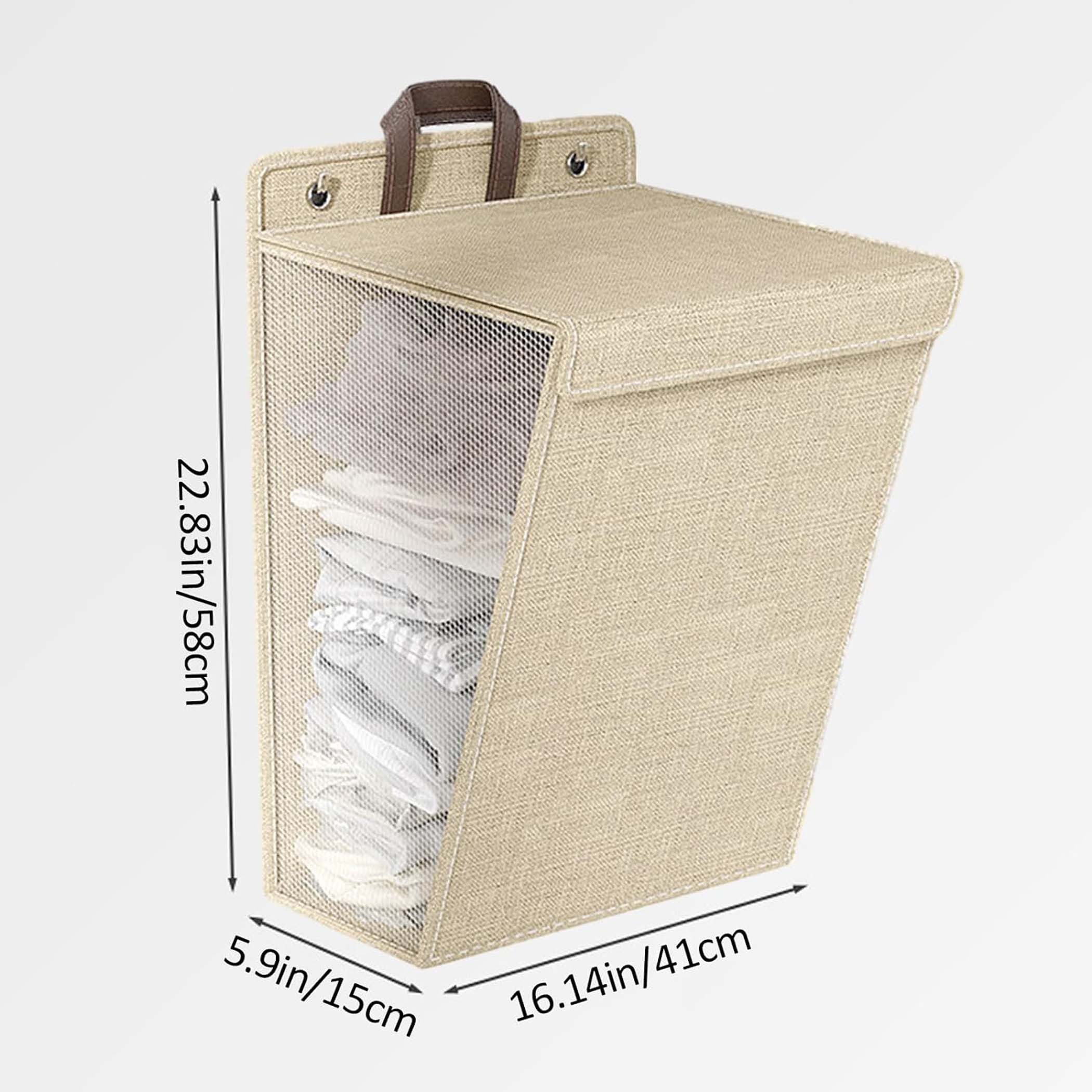 Auledio Wäschekorb Faltbar 60L mit Deckel mit Griffen,Aufhängbar günstig online kaufen