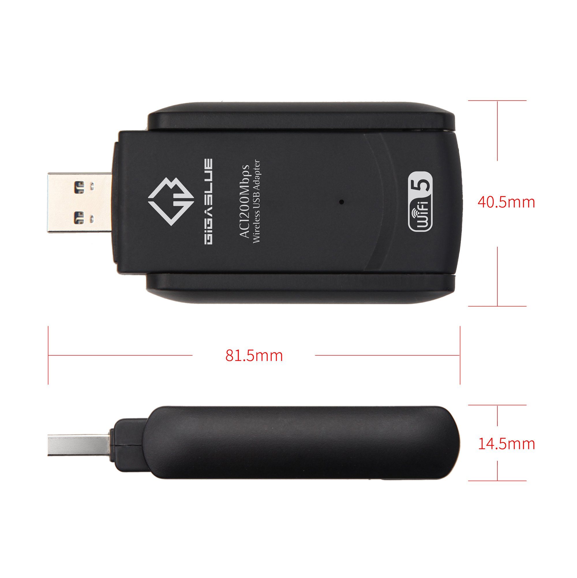 Gigablue Streaming-Box USB 3.0 WiFi 1200Mbps Adapter - Für PC, Notebook, Receiver, Konsole, Dual-Band