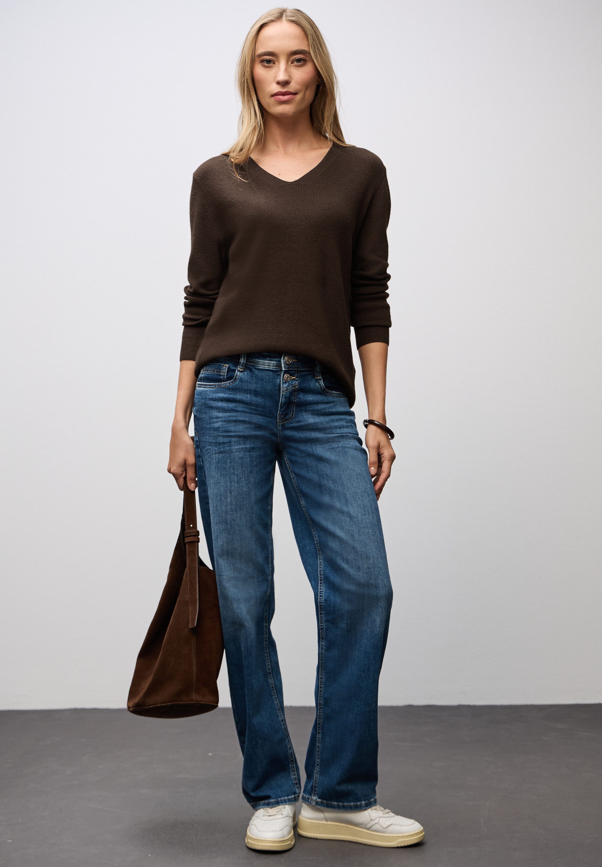STREET ONE Strickpullover aus softem Materialmix