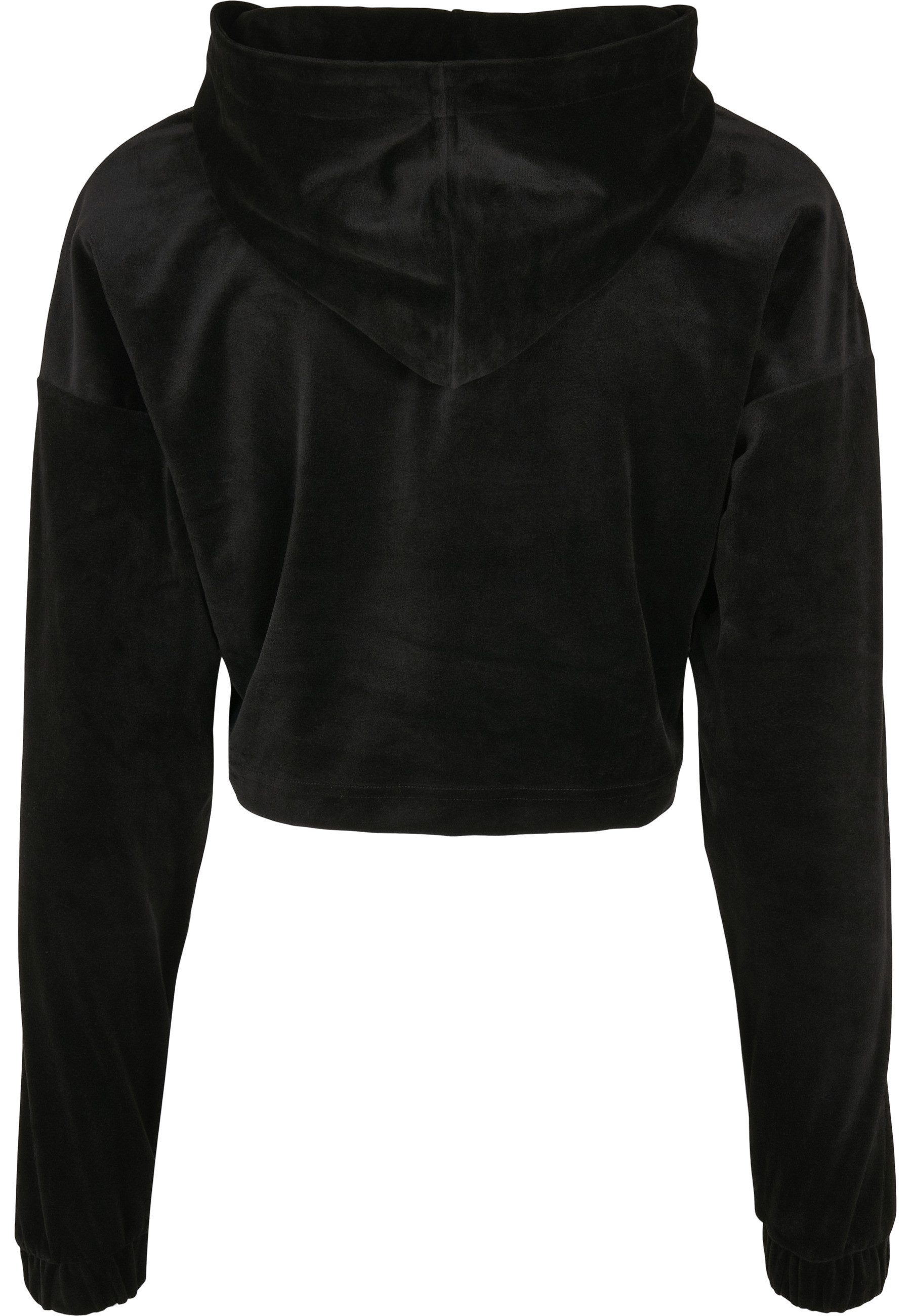 URBAN CLASSICS Hoodie Urban Classics Damen Ladies Cropped Velvet Oversized günstig online kaufen