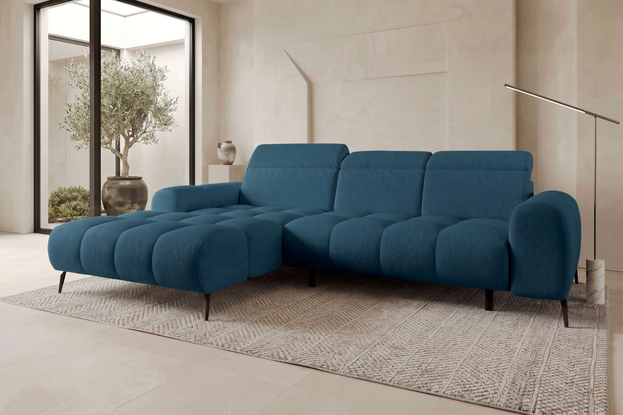 Sofa Dreams Ecksofa Polster Ecksofa Kairo L Form kurz, Ecksofa, L-Form, Kopfteilverstellungen