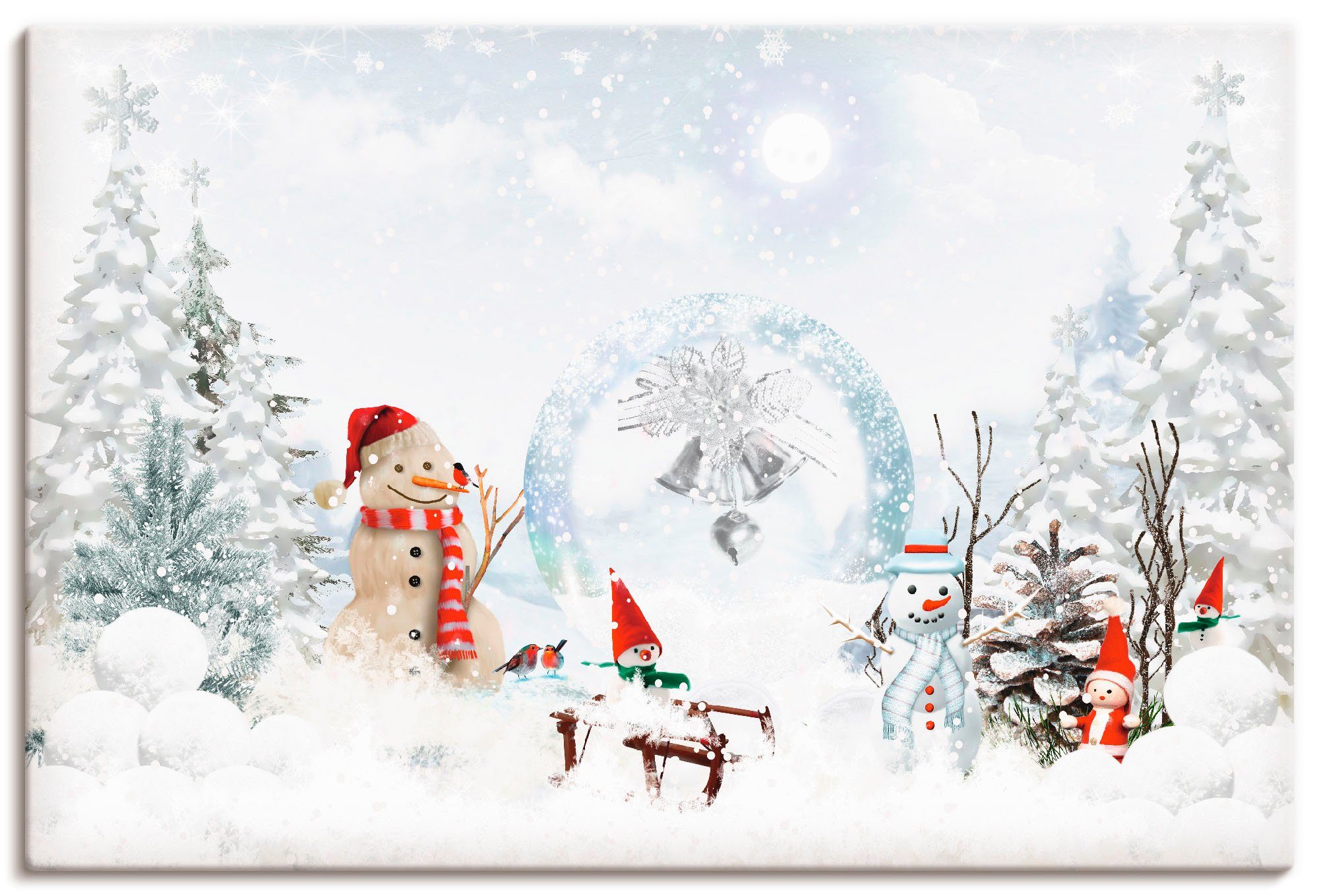 Artland Leinwandbild Weihnachtsmärchen, Weihnachten (1 St), auf Keilrahmen gespannt