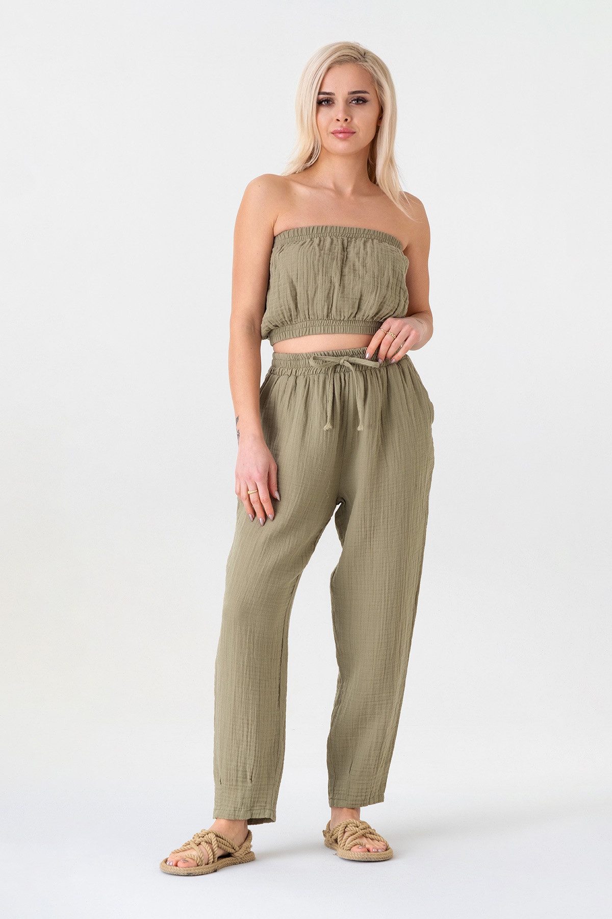 WENOR Schlupfhose Musselin Sommerhose, 100 % Baumwolle, elastischer Bund, K günstig online kaufen